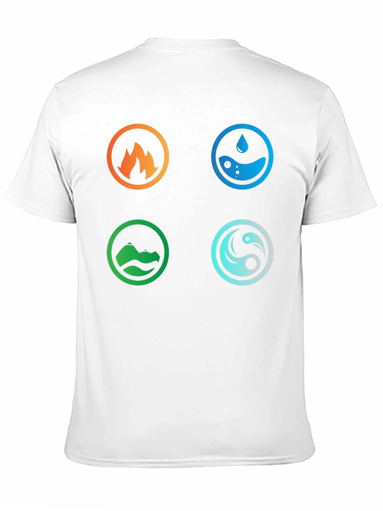 Elemental Symbol T-Shirt - Fire Water Earth Air