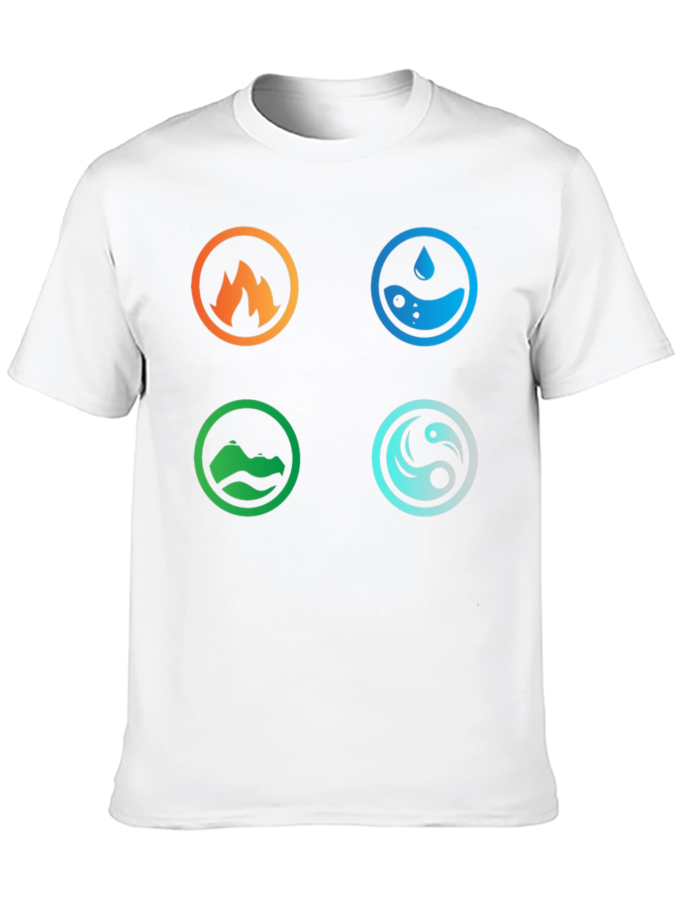 Elemental Symbol T-Shirt - Fire Water Earth Air