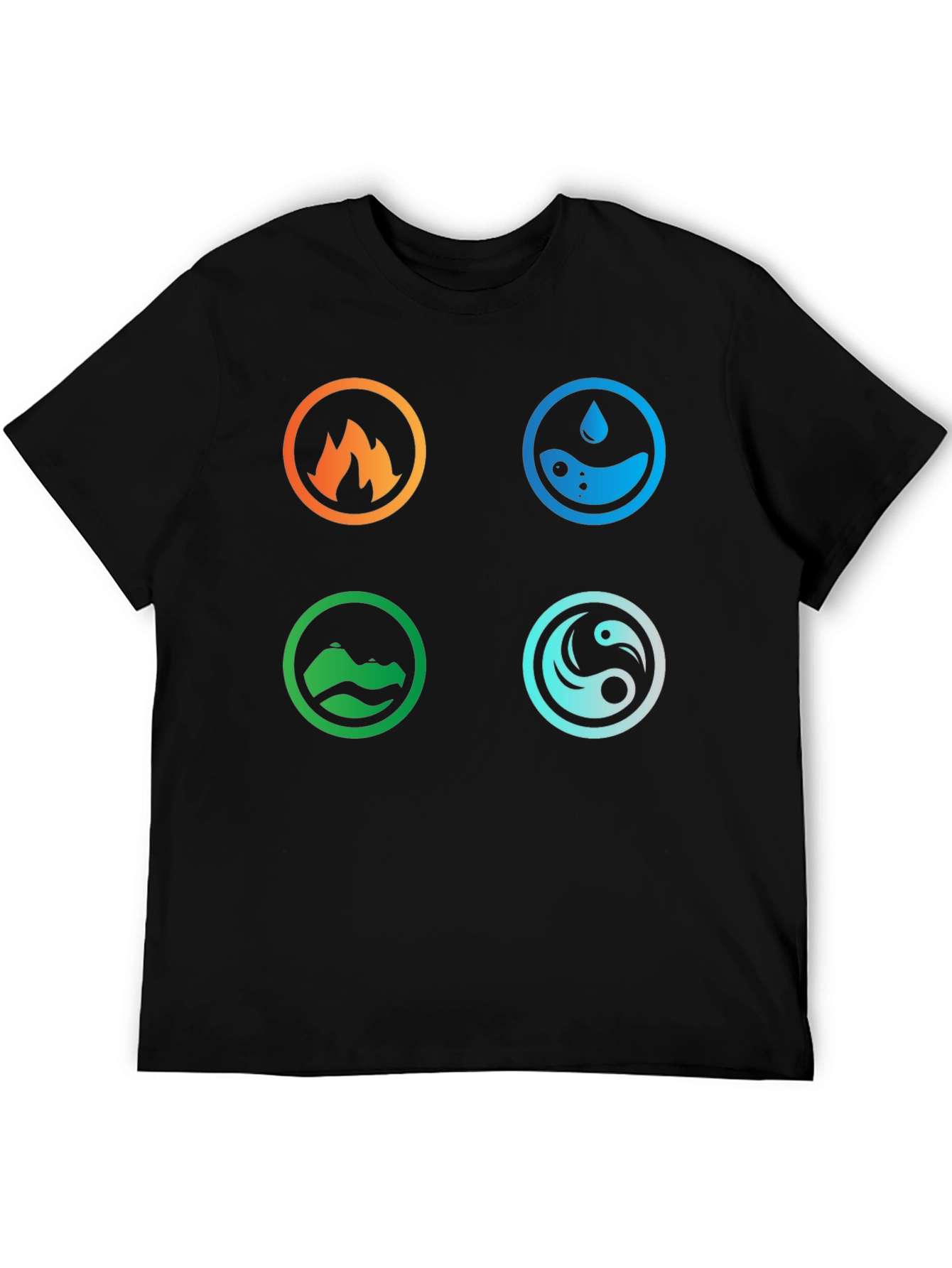 Elemental Symbol T-Shirt - Fire Water Earth Air