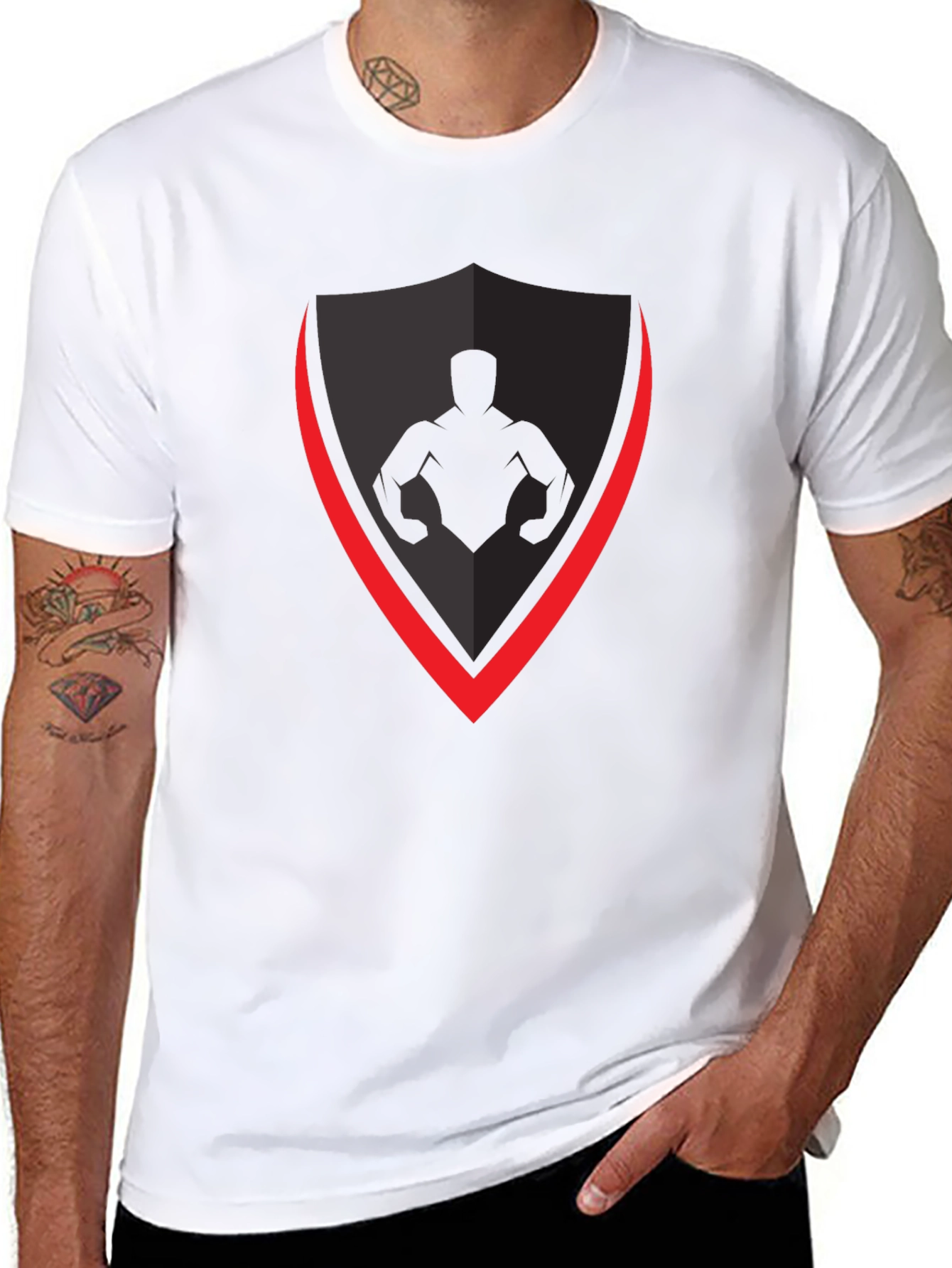 Black Shield Graphic T-Shirt - Gym & Fitness