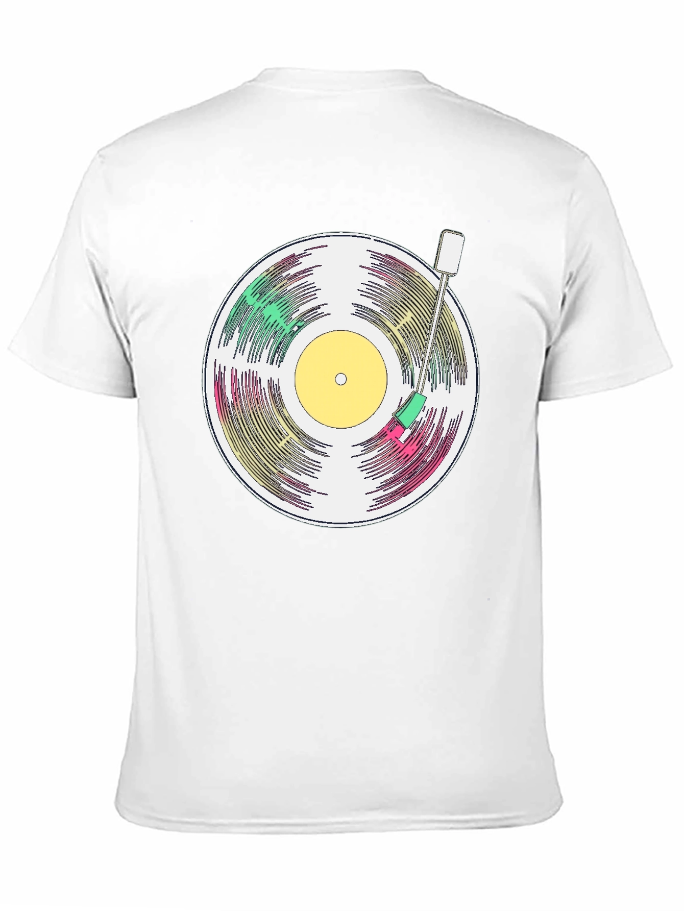 Retro Vinyl Record T-Shirt - Black
