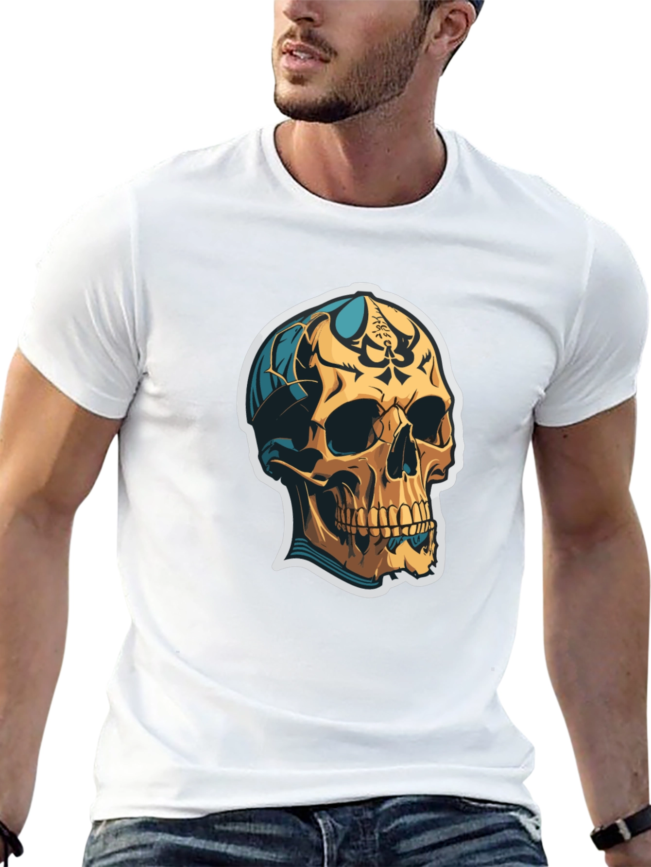 Skull Graphic Tee - Edgy Style
