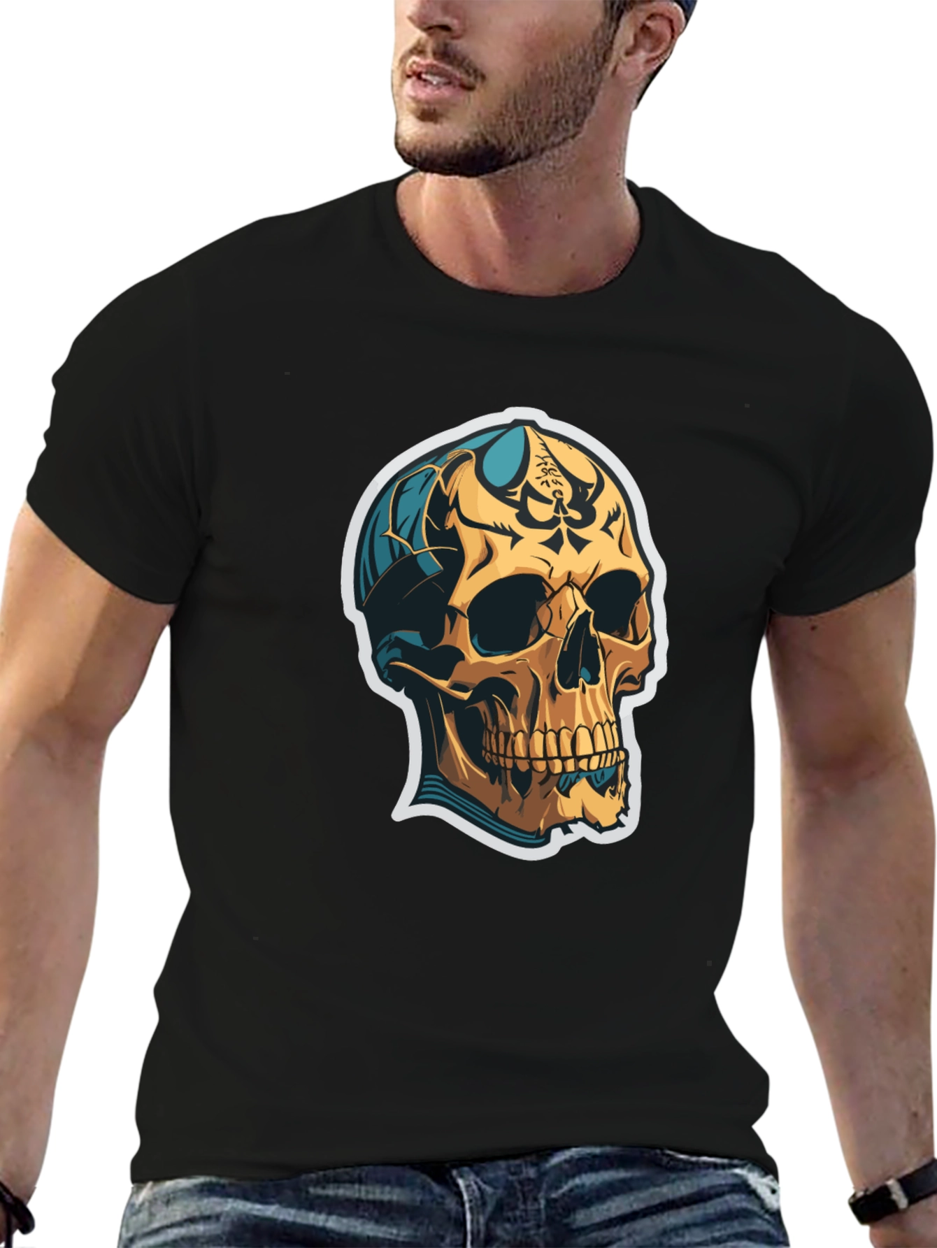 Skull Graphic Tee - Edgy Style