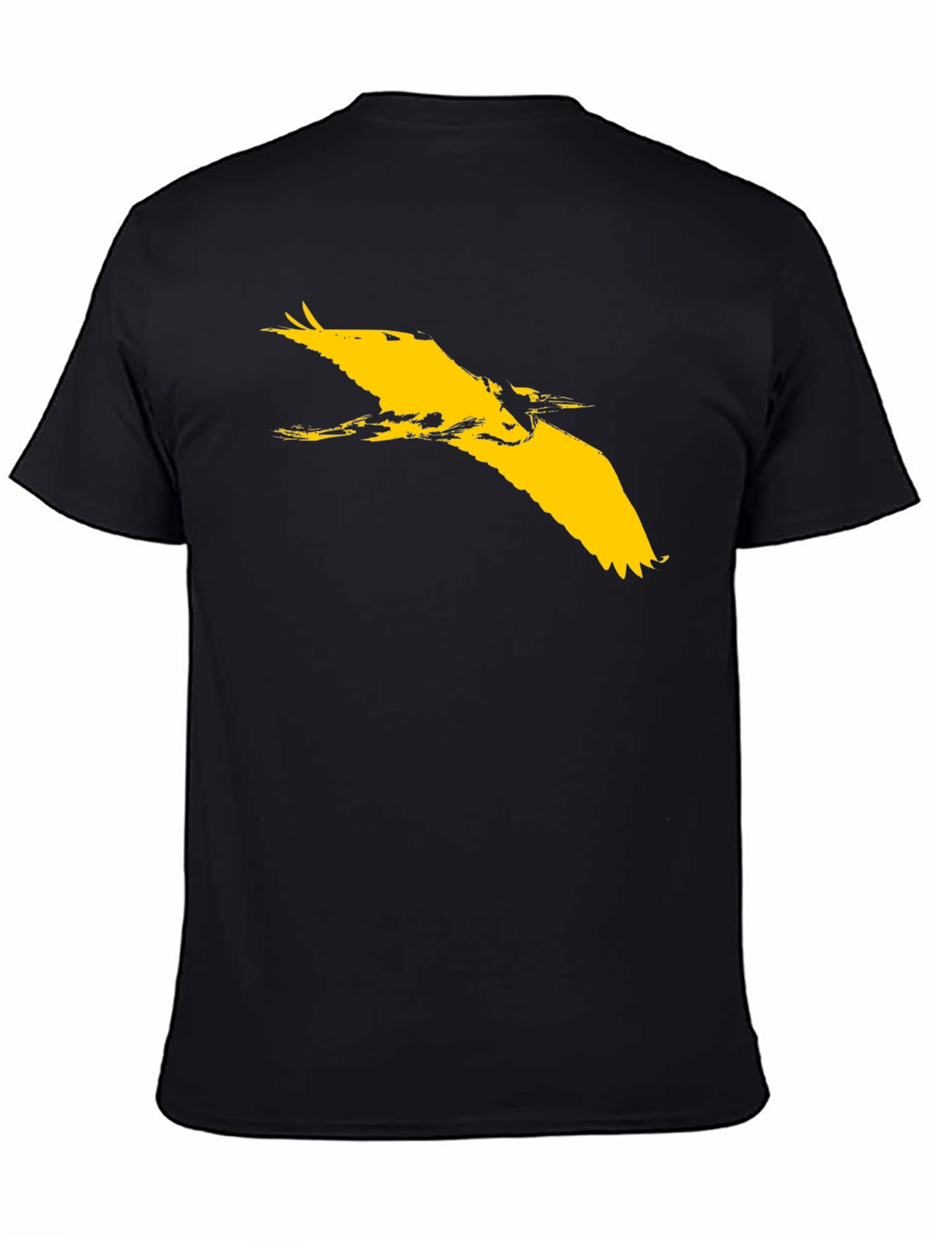 Black T-Shirt with Bird Design