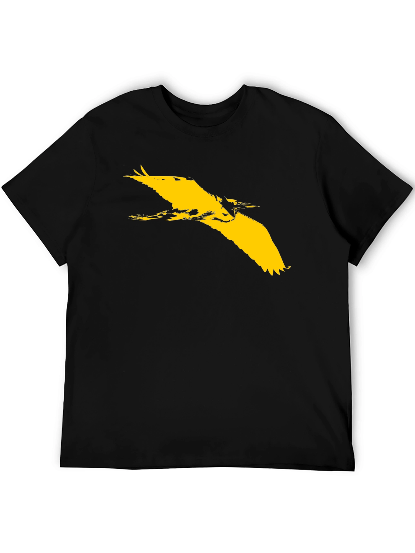 Black T-Shirt with Bird Design