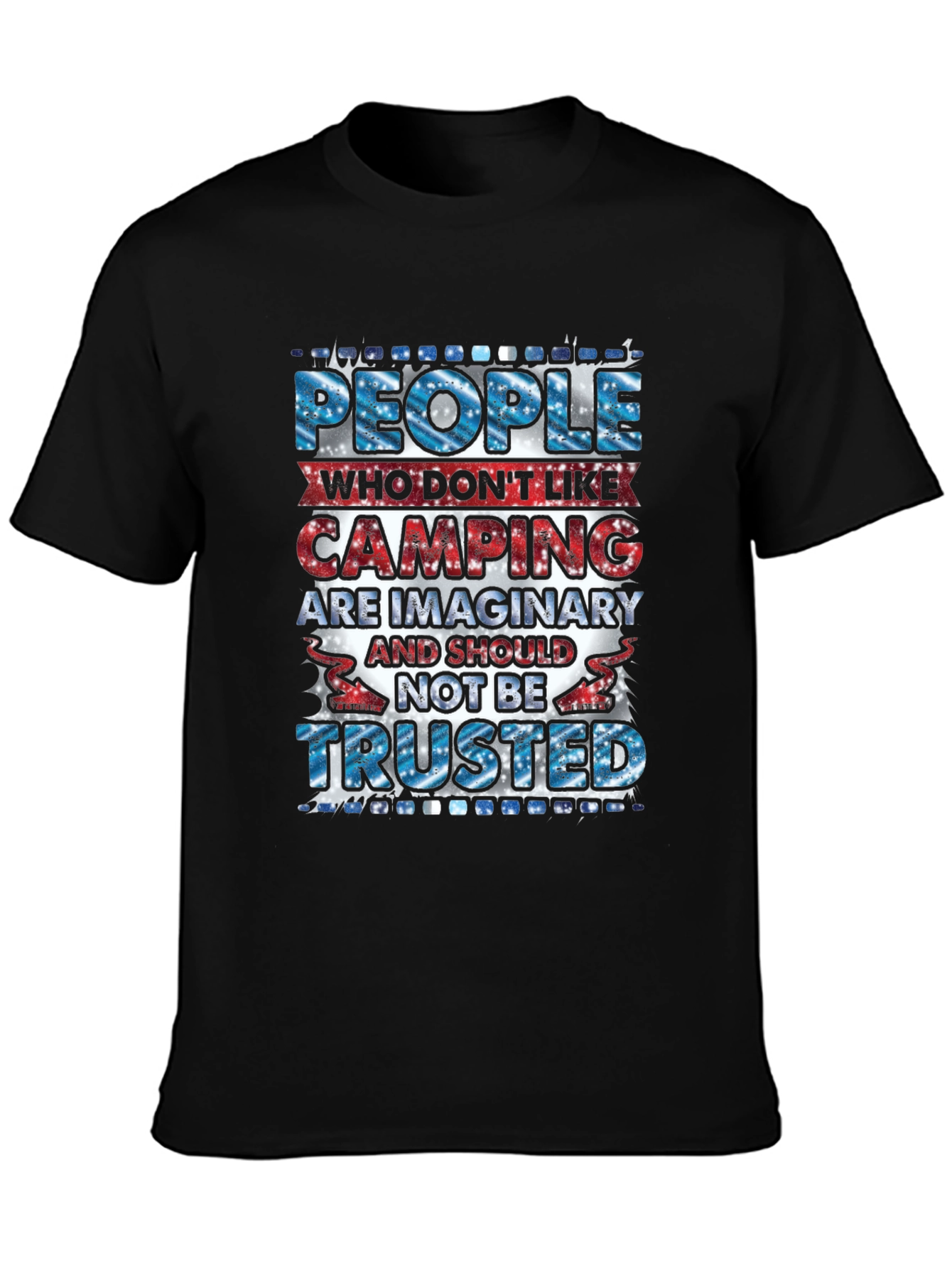 Camping Quote Graphic Tee: Imaginary People