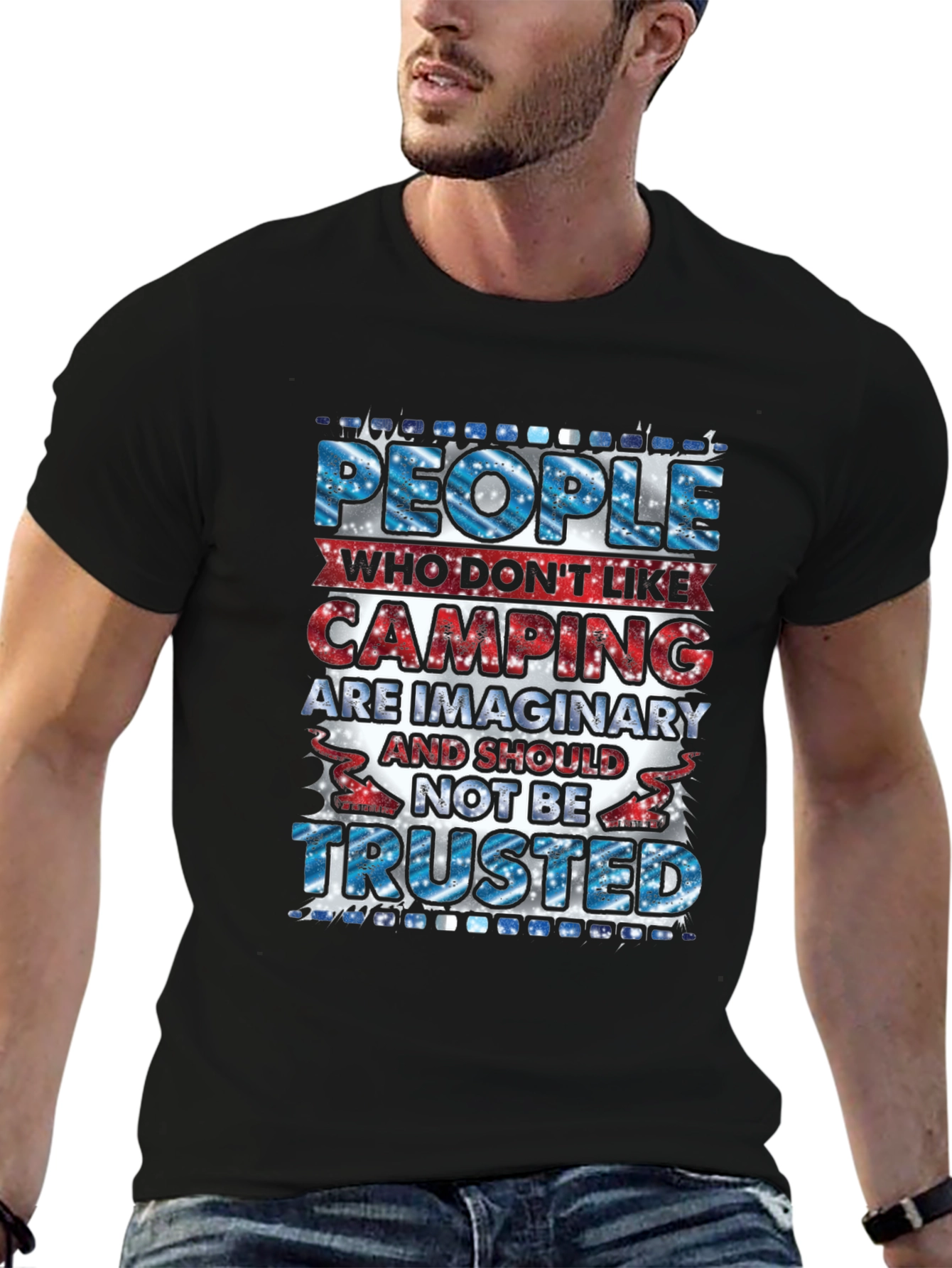 Camping Quote Graphic Tee: Imaginary People