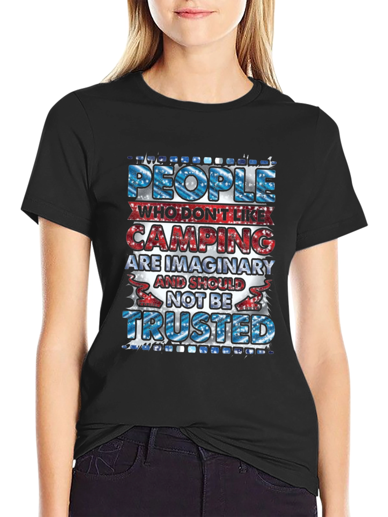 Camping Quote Graphic Tee: Imaginary People