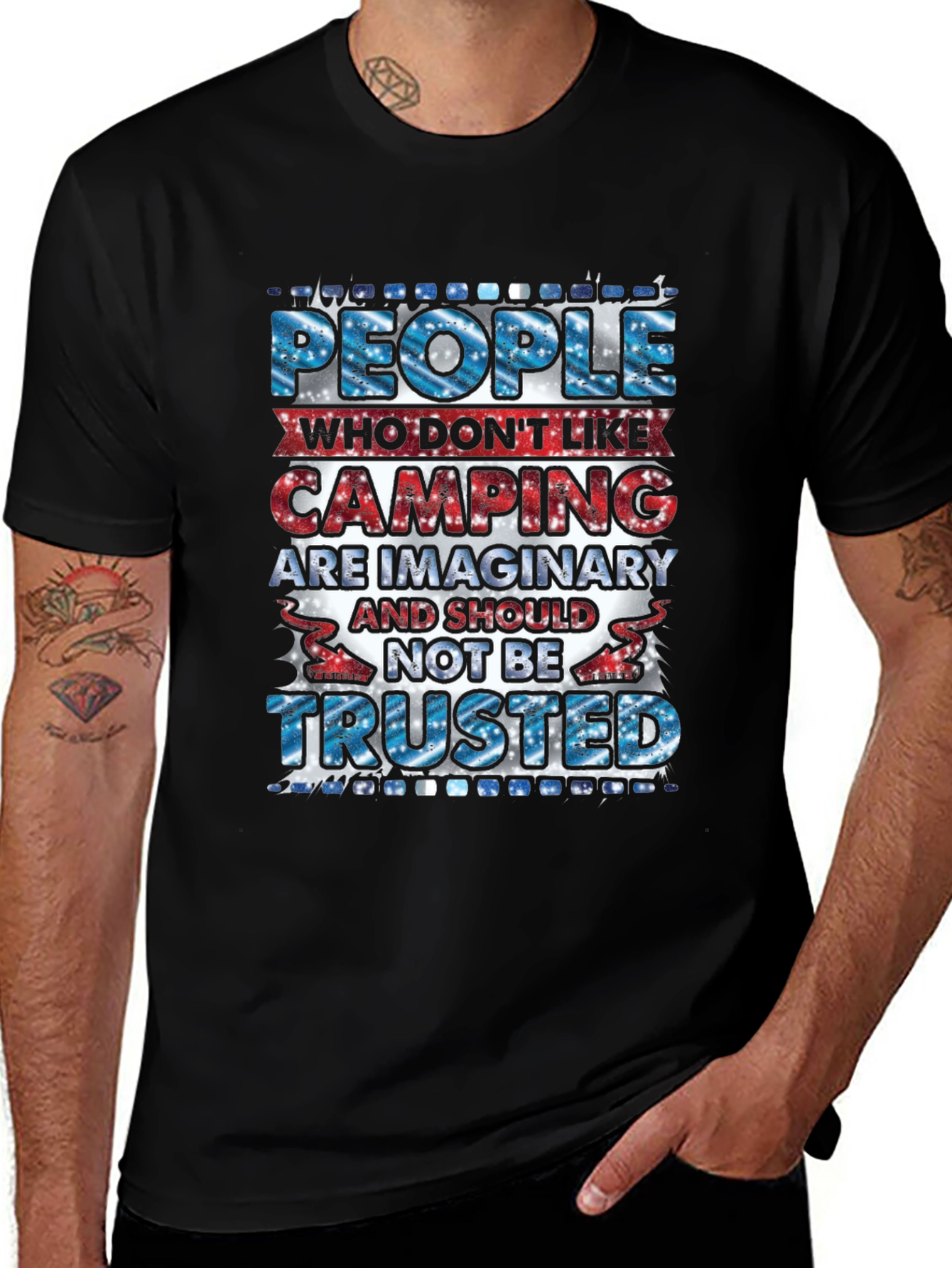 Camping Quote Graphic Tee: Imaginary People