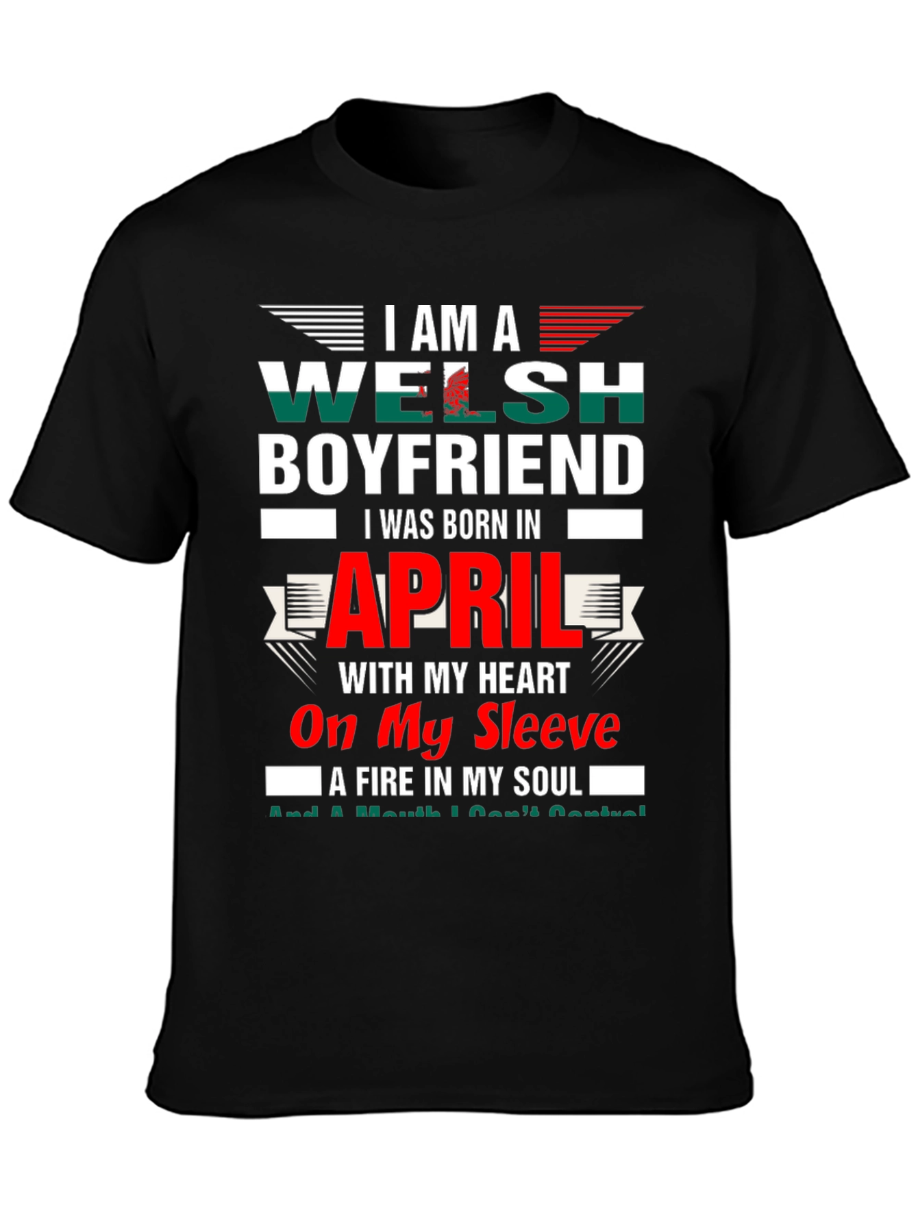 Welsh Boyfriend April Birthday T-Shirt