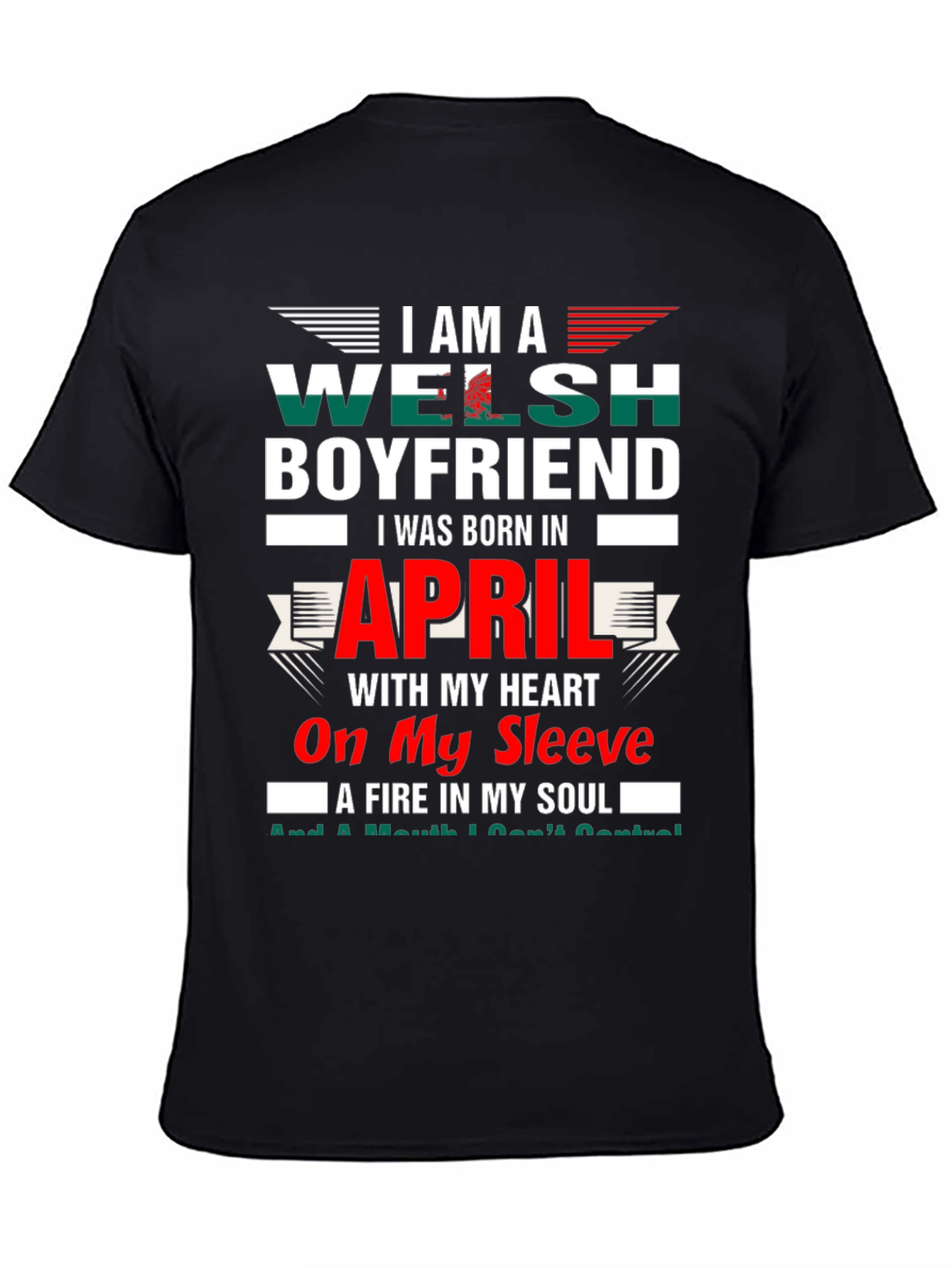 Welsh Boyfriend April Birthday T-Shirt