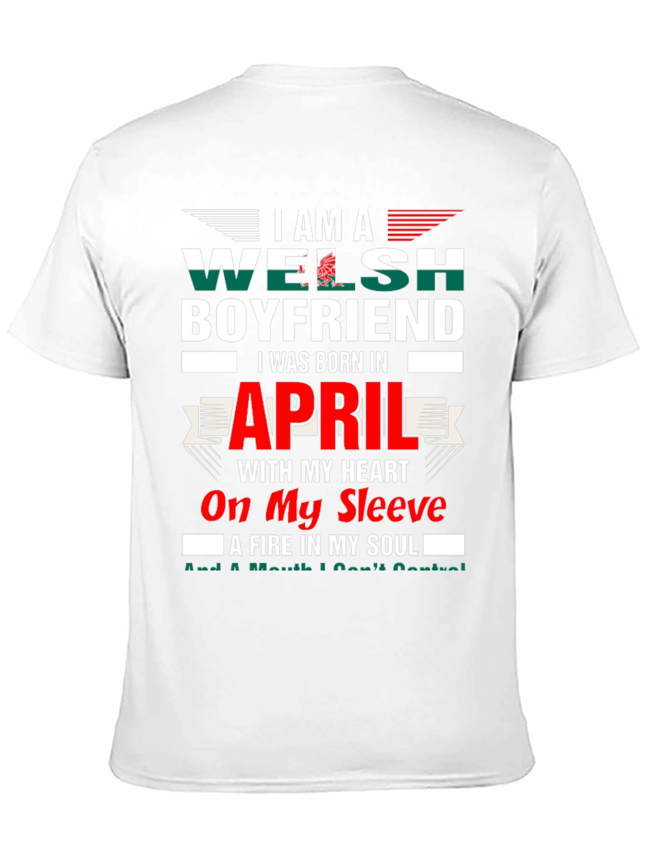 Welsh Boyfriend April Birthday T-Shirt
