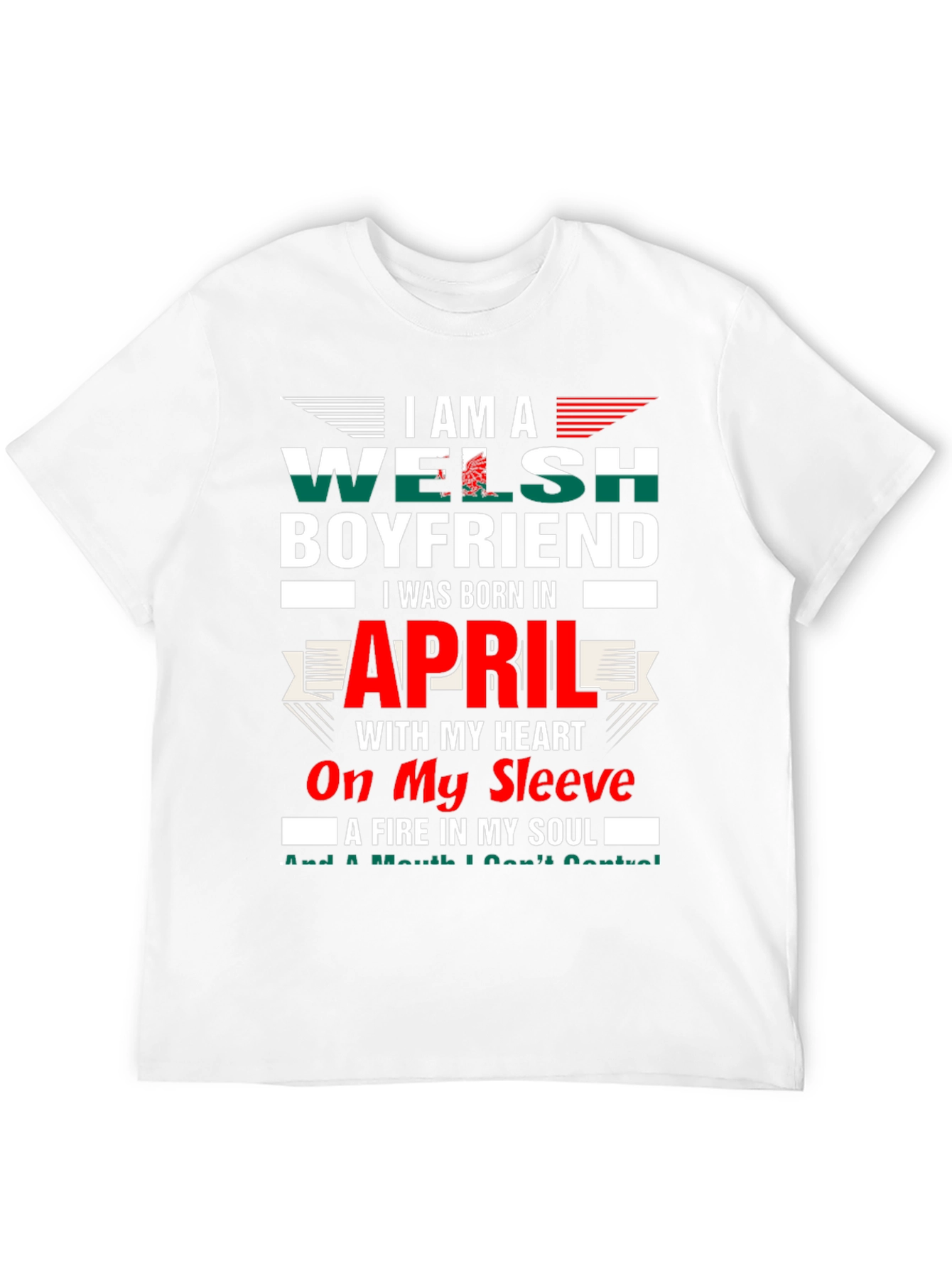 Welsh Boyfriend April Birthday T-Shirt