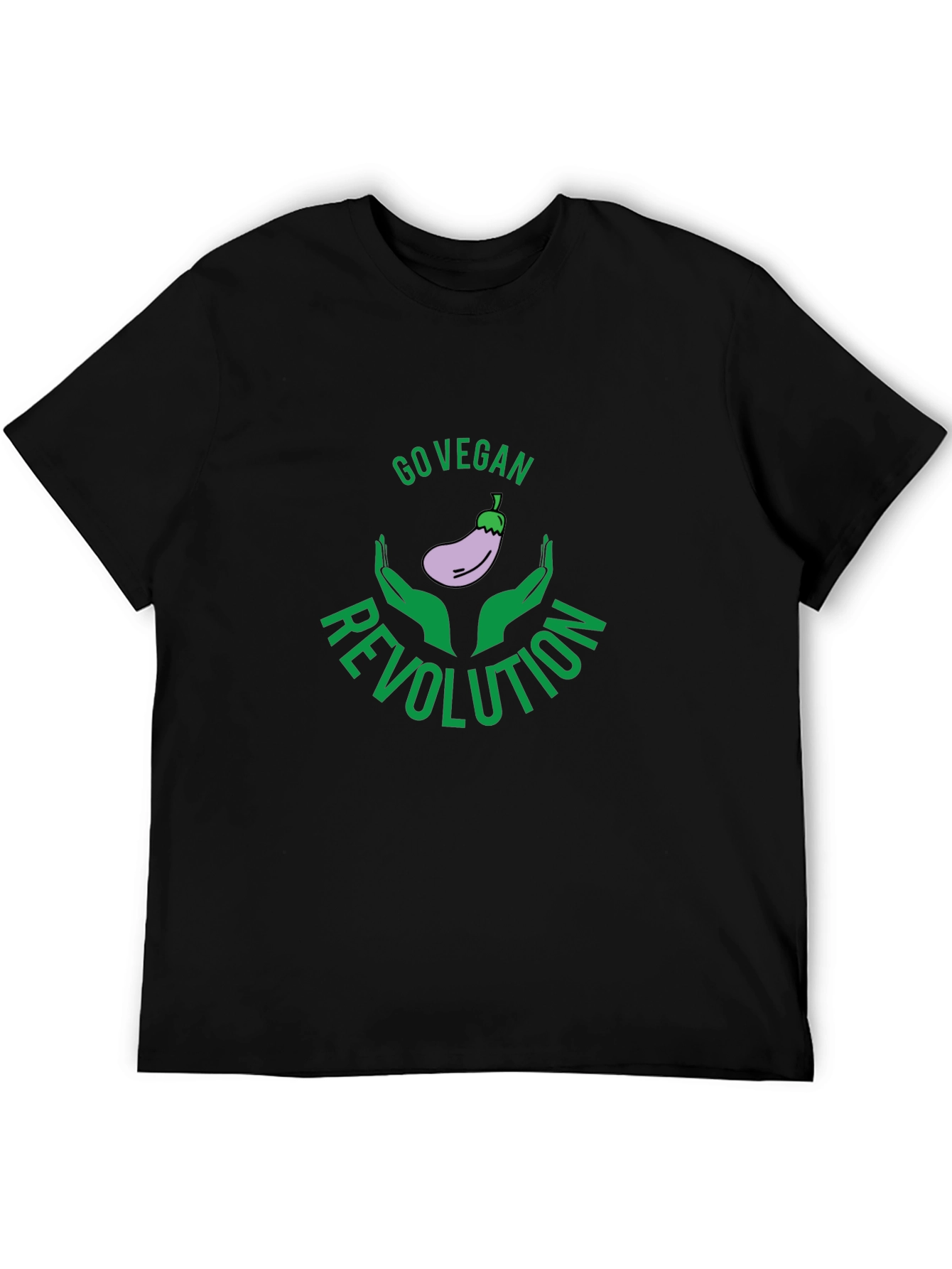 Go Vegan Revolution Black Graphic Tee