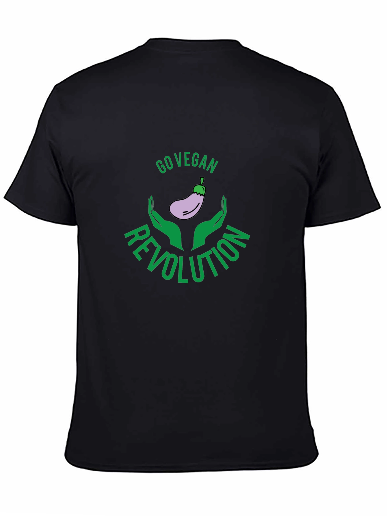 Go Vegan Revolution Black Graphic Tee