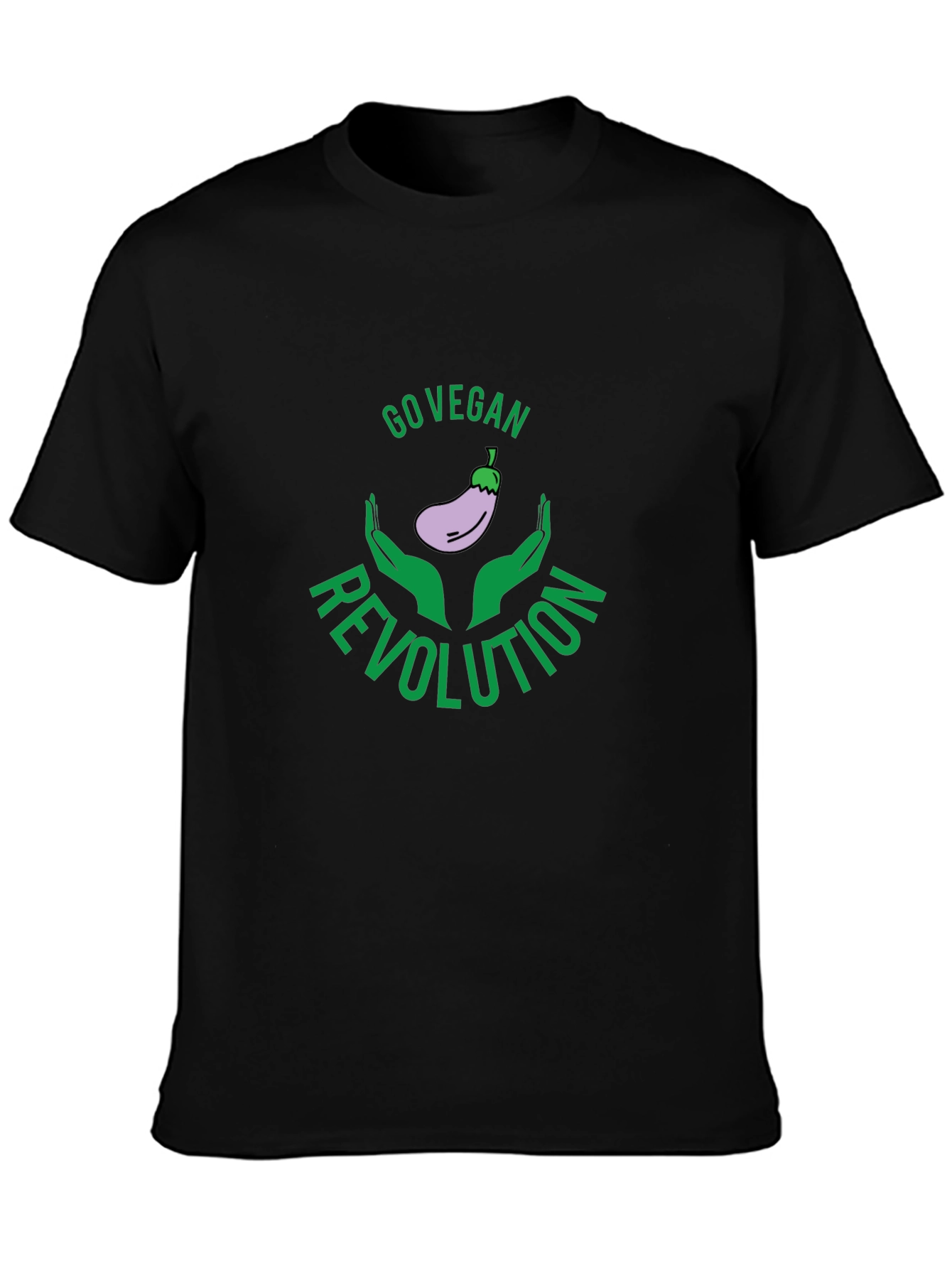 Go Vegan Revolution Black Graphic Tee