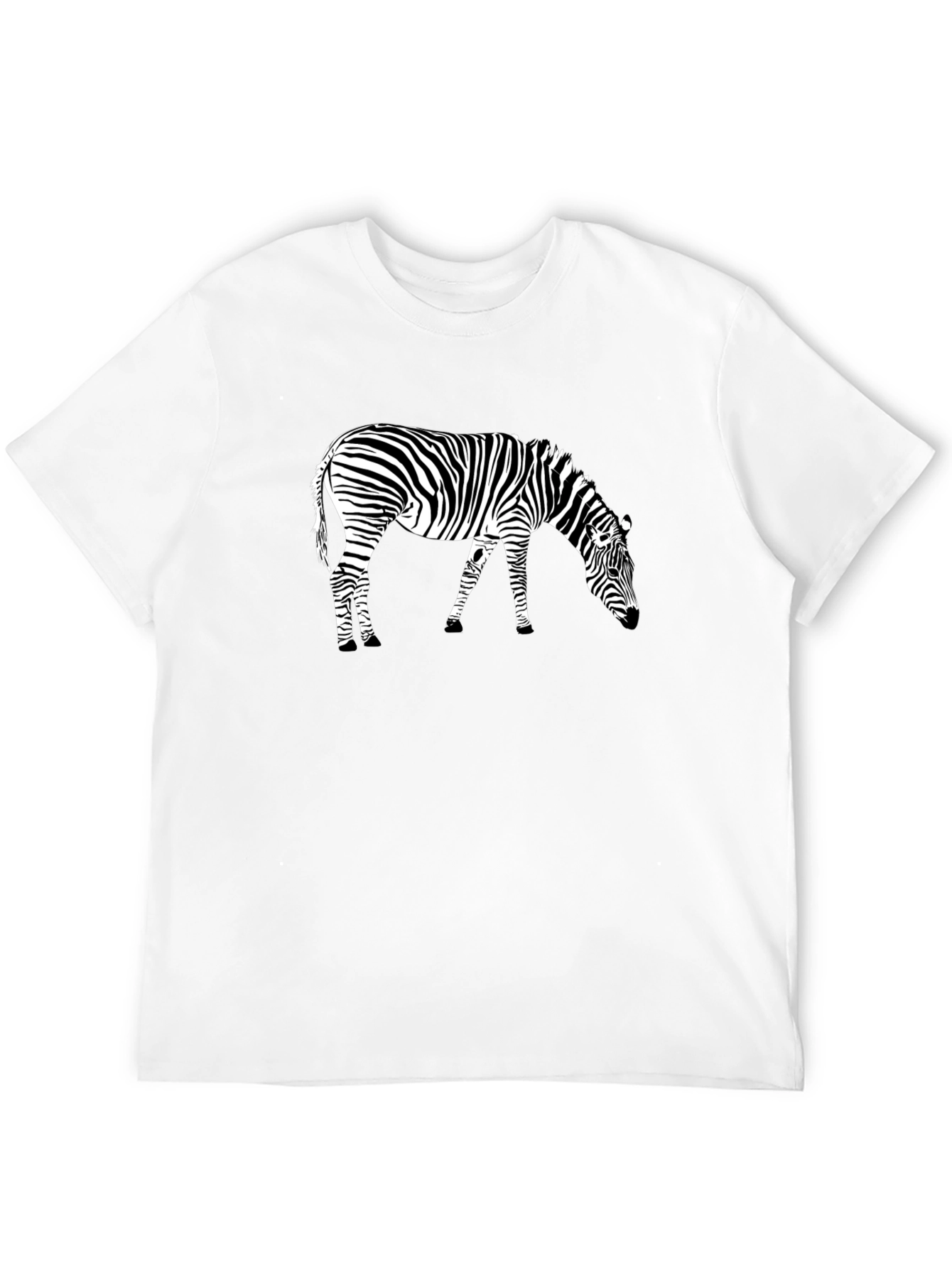 Zebra Print Black T-Shirt Animal Graphic Tee