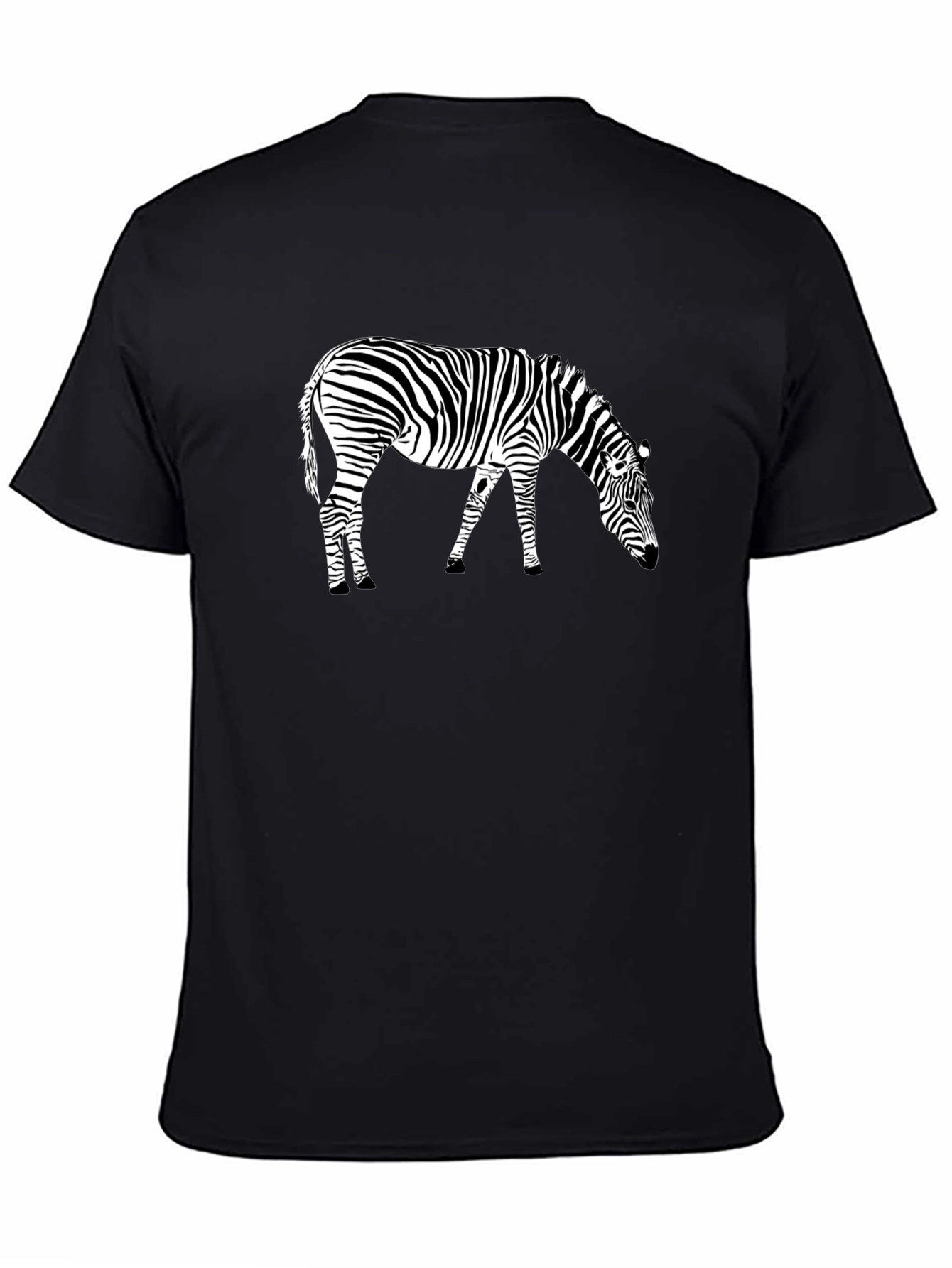 Zebra Print Black T-Shirt Animal Graphic Tee