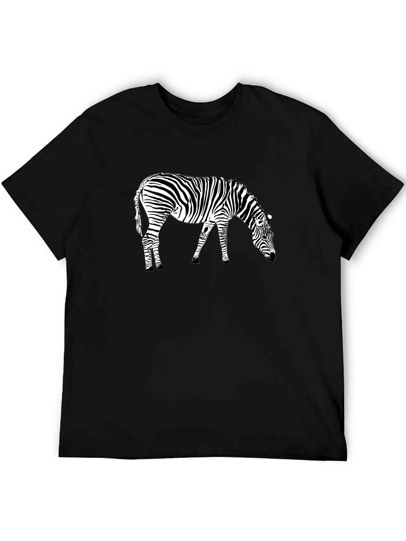 Zebra Print Black T-Shirt Animal Graphic Tee