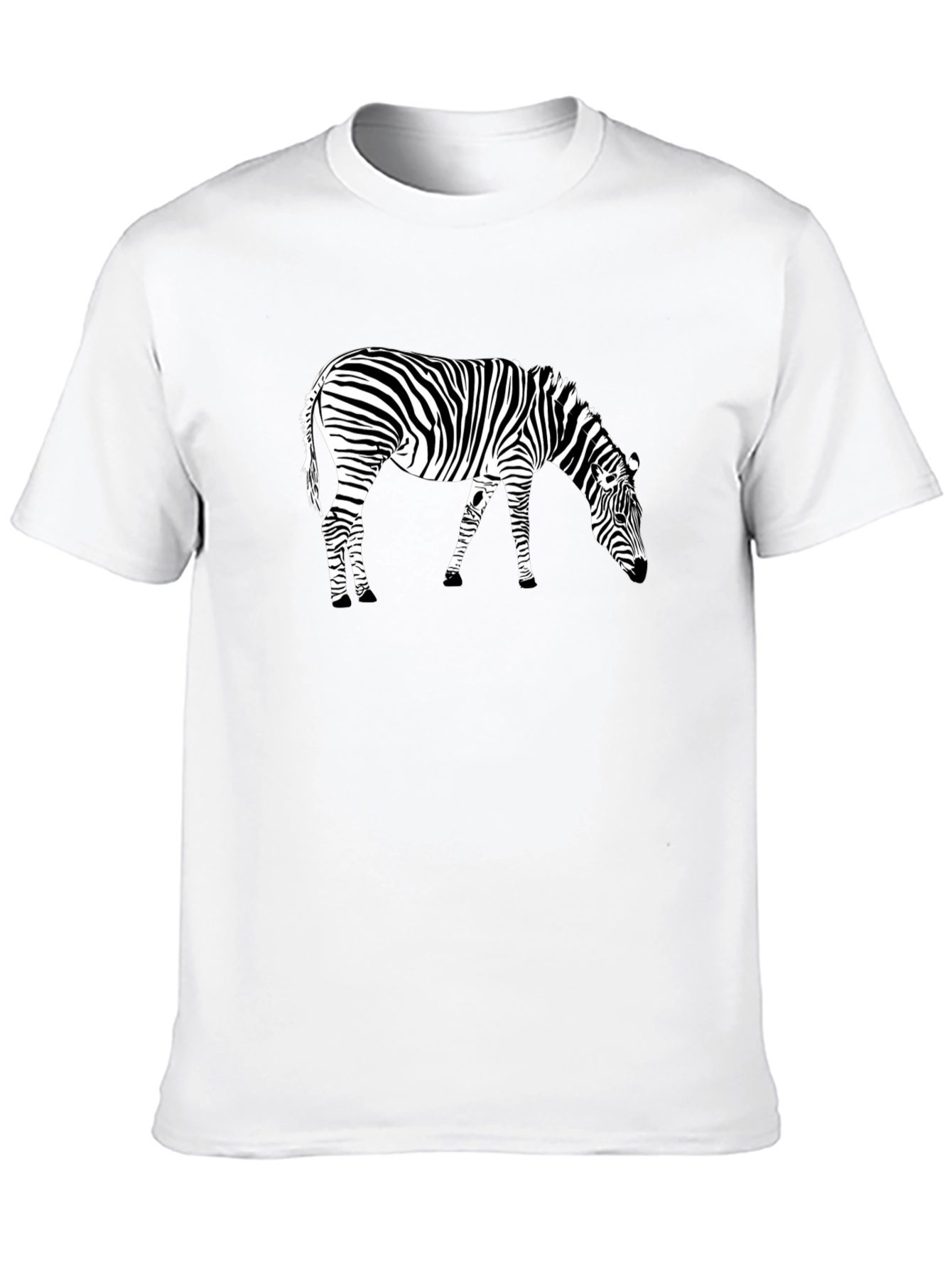 Zebra Print Black T-Shirt Animal Graphic Tee