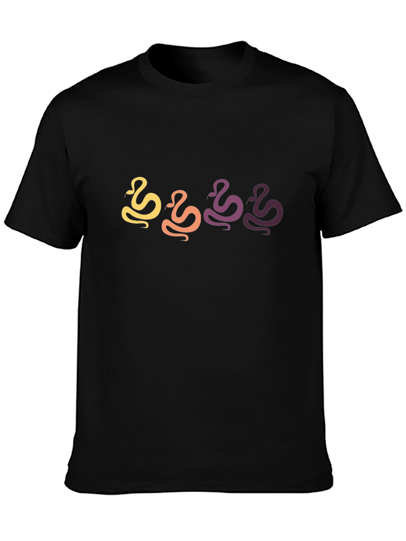 Retro Snake Graphic Black T-Shirt