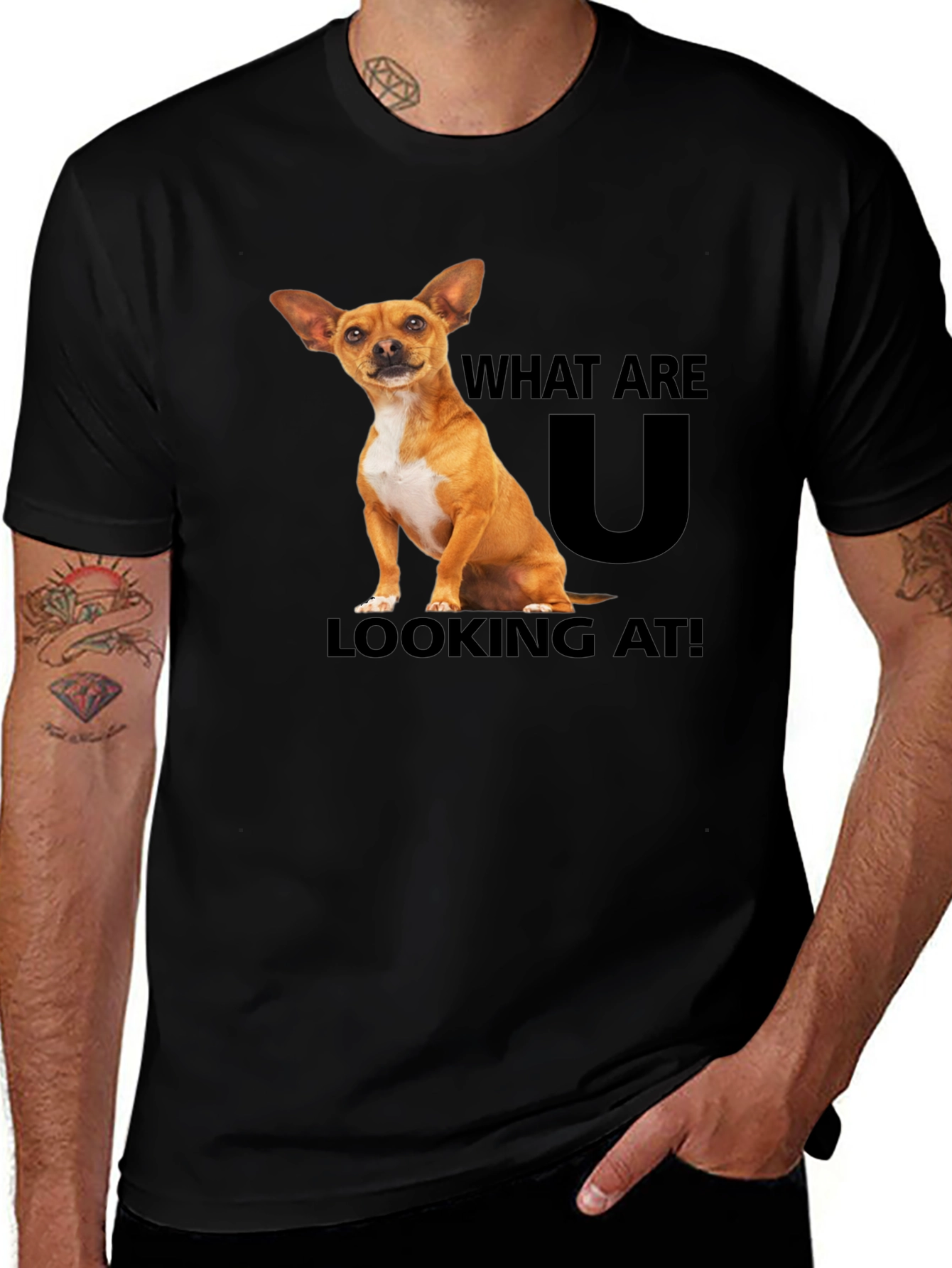 Dog T-Shirt: What Are You Looking At?