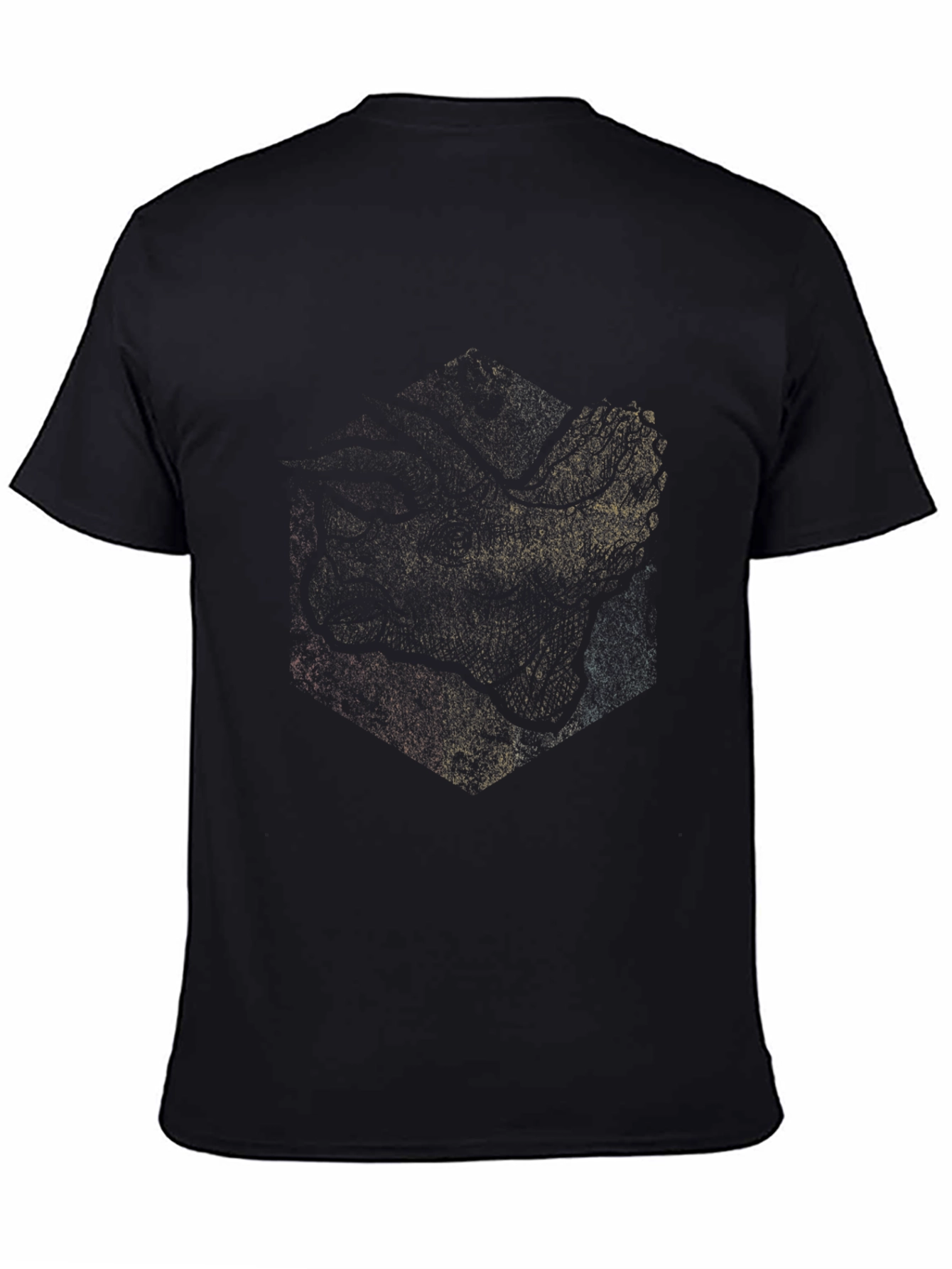 Abstract Graphic Black T-Shirt - Modern Casual Wear