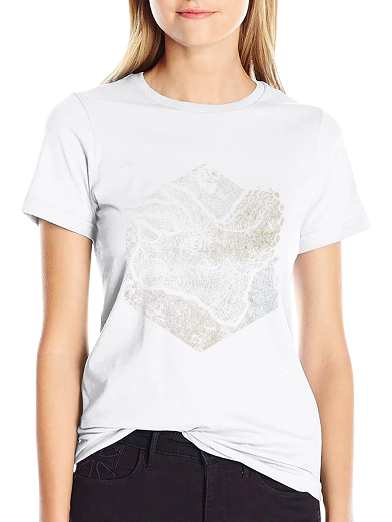 Abstract Graphic Black T-Shirt - Modern Casual Wear
