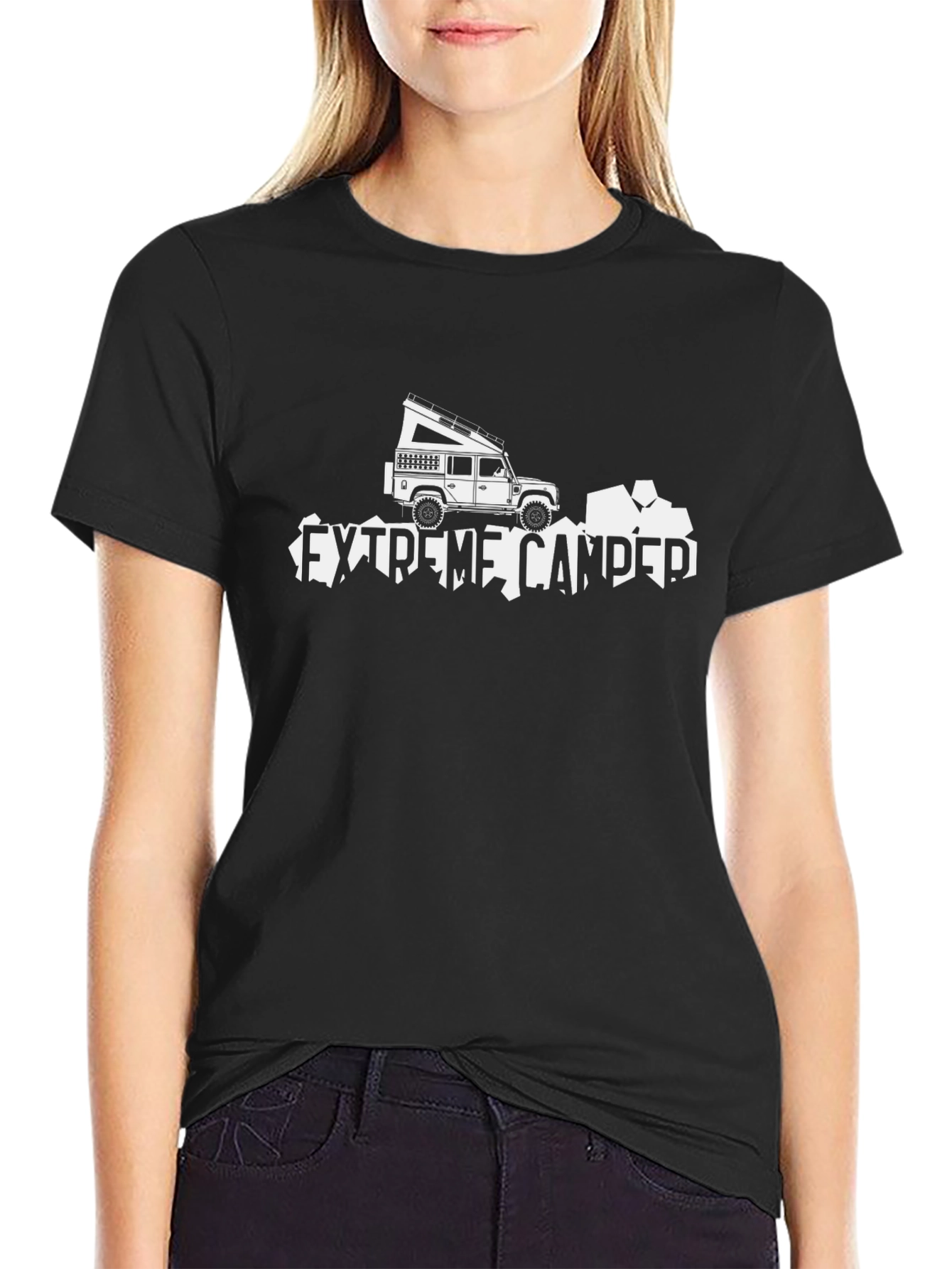 Extreme Camper Black Graphic T-Shirt