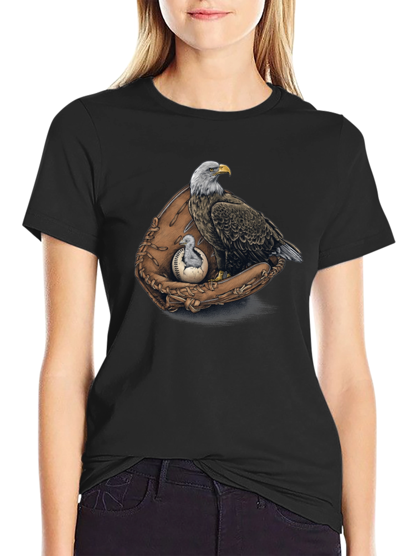 Eagle Baseball Glove Graphic Tee