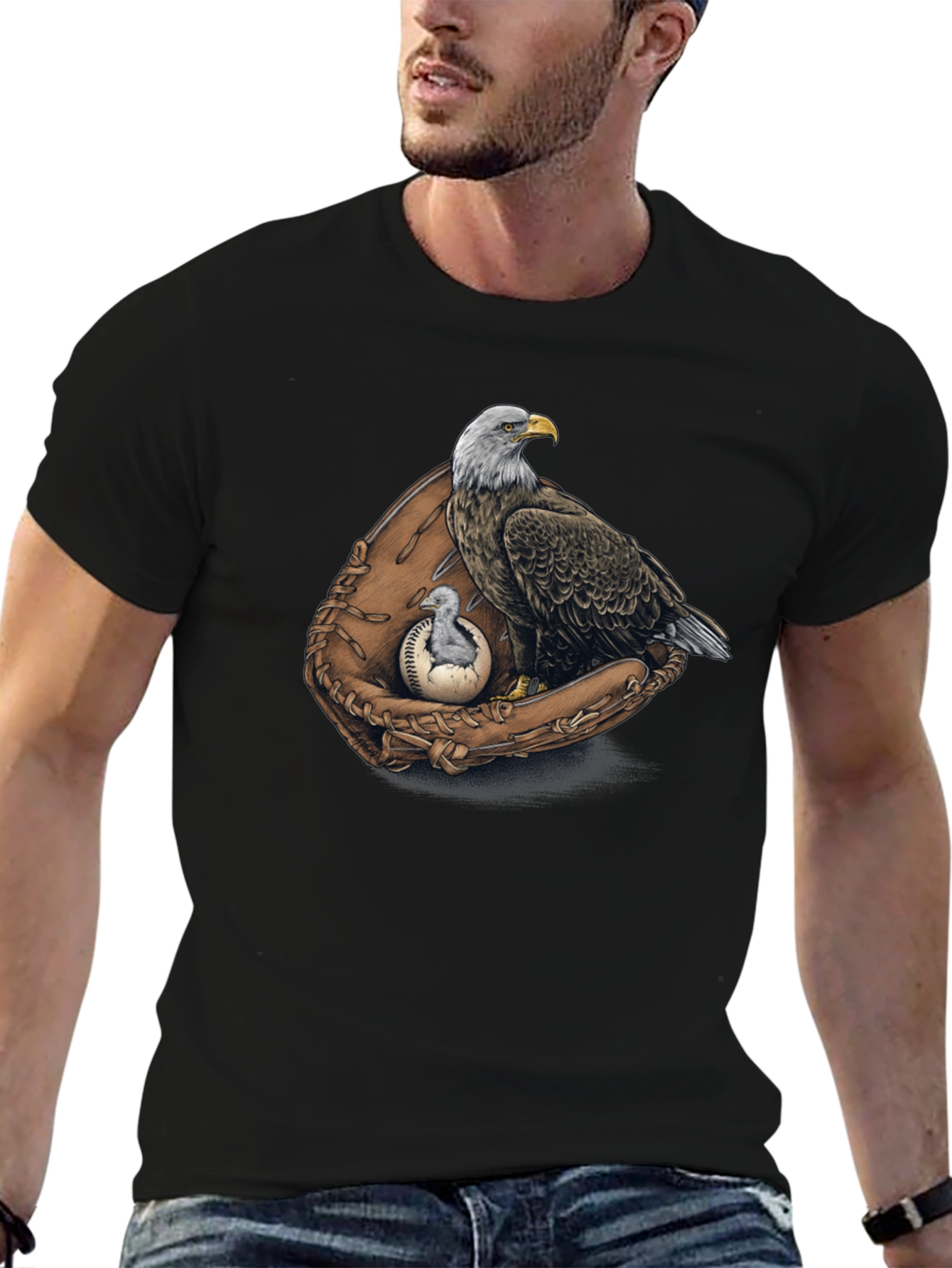 Eagle Baseball Glove Graphic Tee