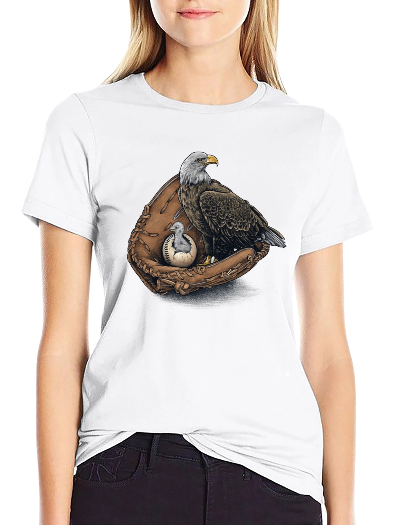 Eagle Baseball Glove Graphic Tee