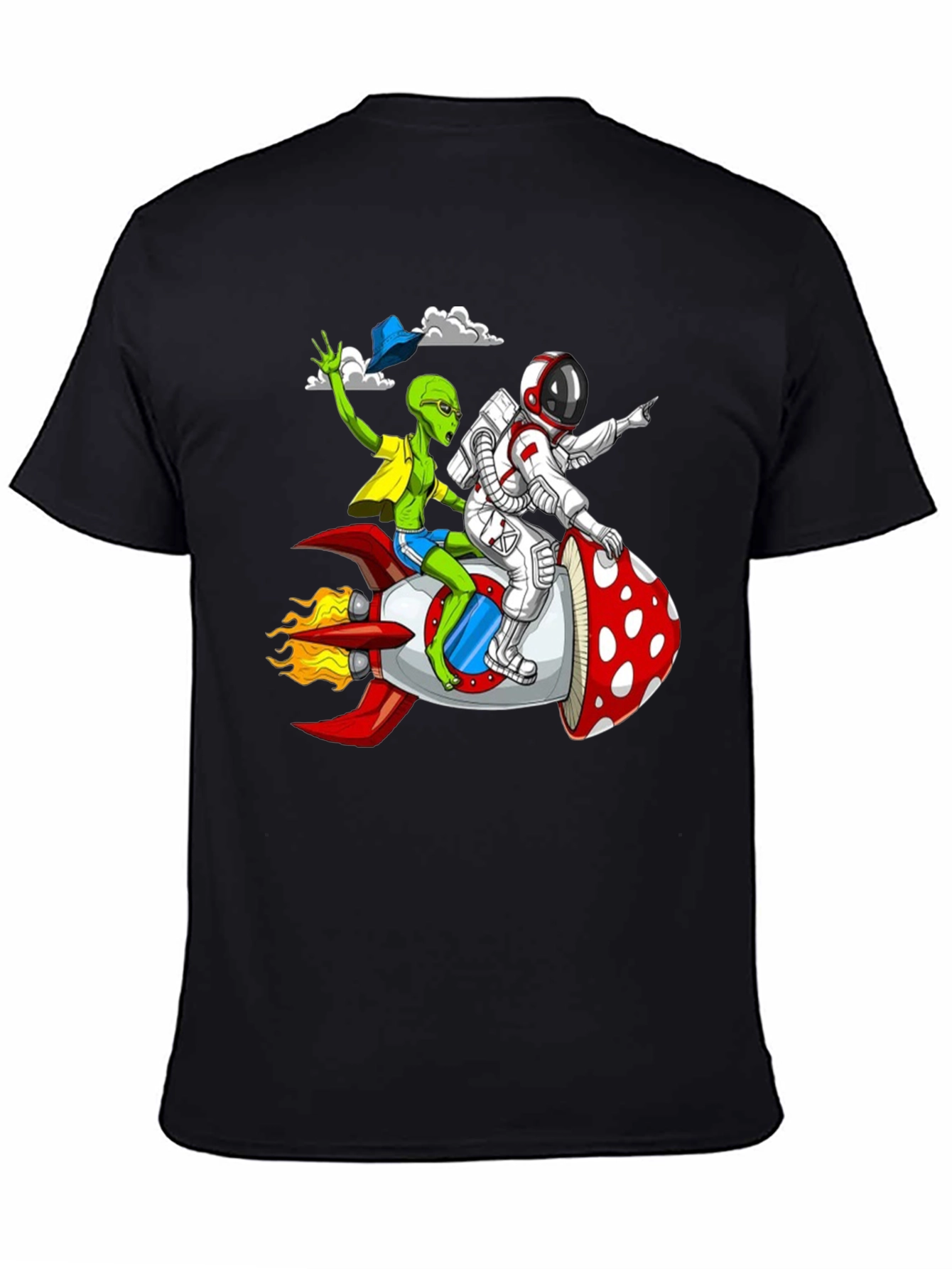 Alien & Astronaut Rocket Ride Graphic Tee