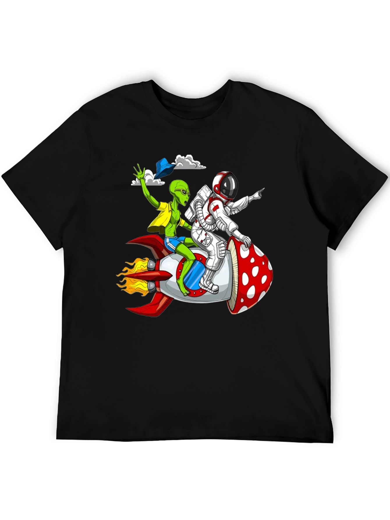 Alien & Astronaut Rocket Ride Graphic Tee