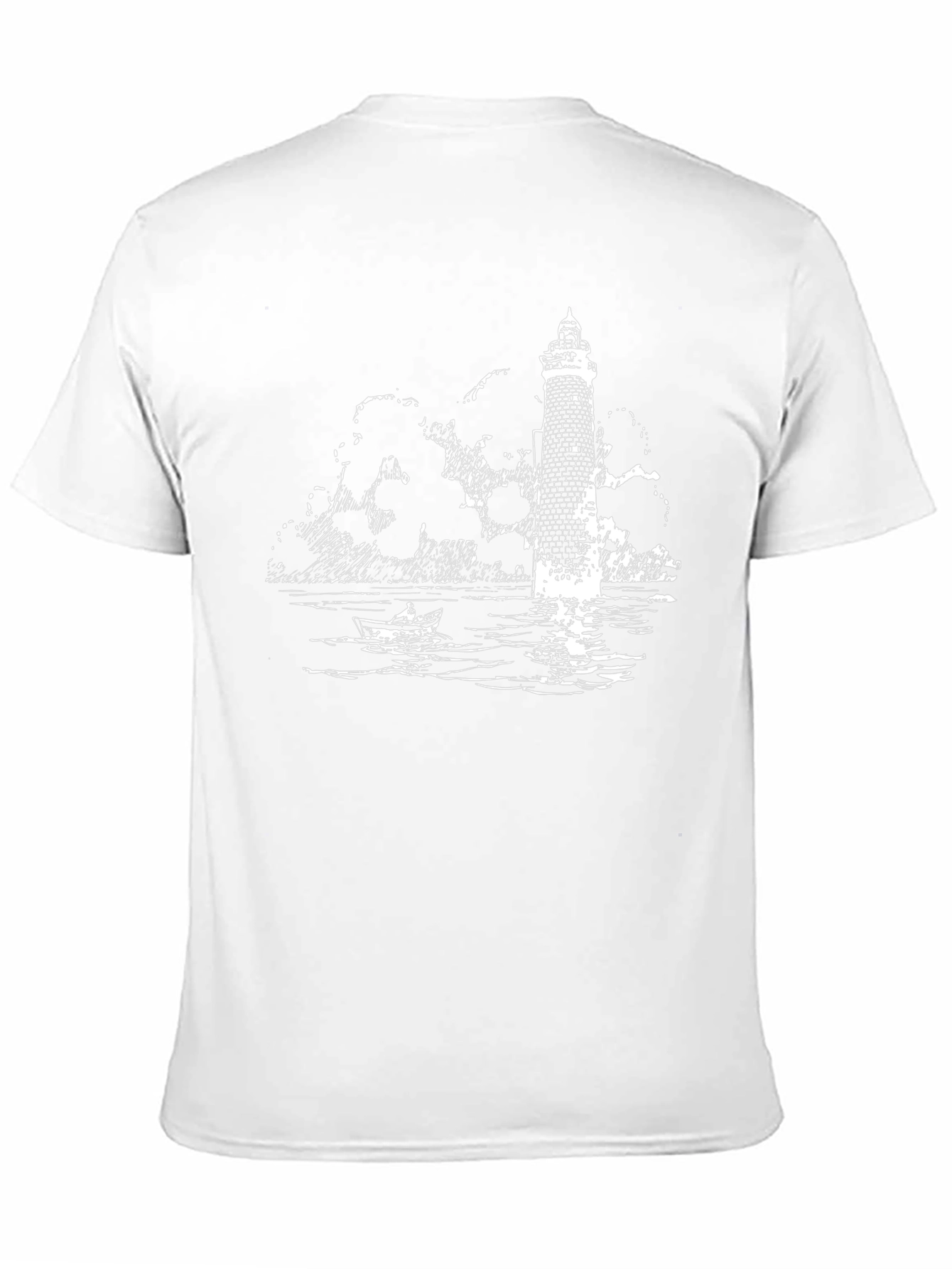 Lighthouse Graphic Tee - Black Cotton T-Shirt