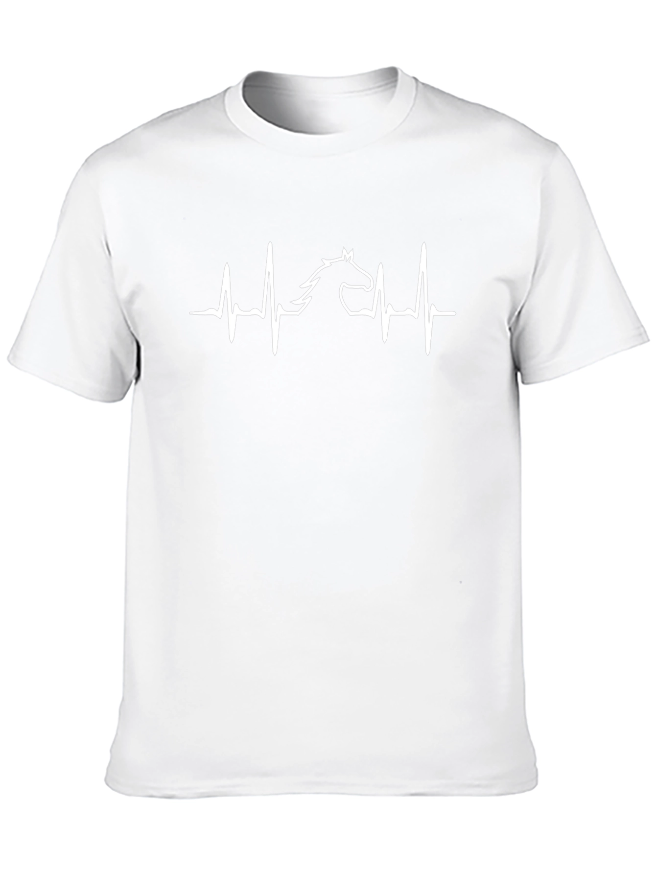 Horse Heartbeat Graphic Tee - Equestrian Style