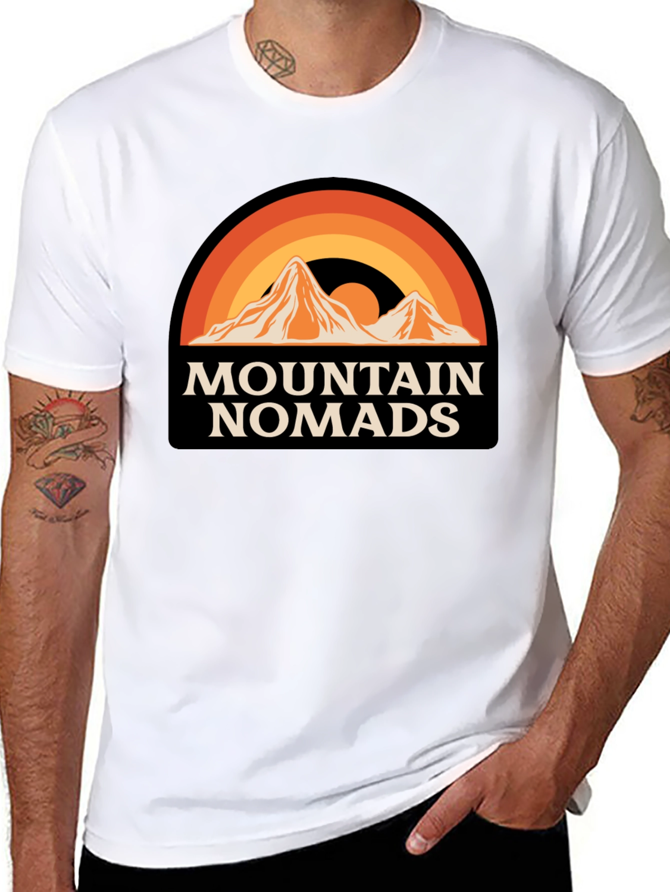 Mountain Nomads Graphic T-Shirt - Retro Outdoor Apparel