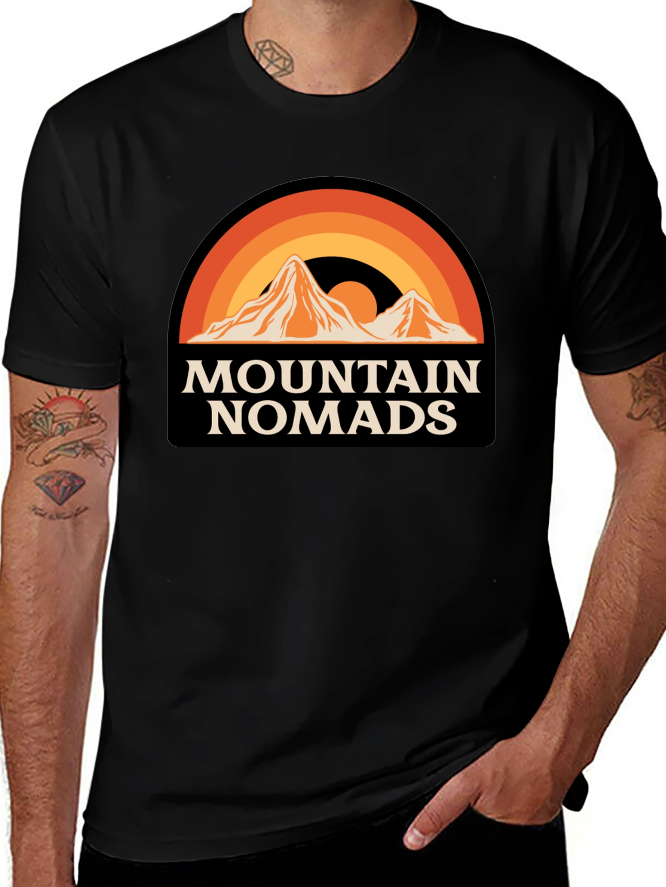 Mountain Nomads Graphic T-Shirt - Retro Outdoor Apparel