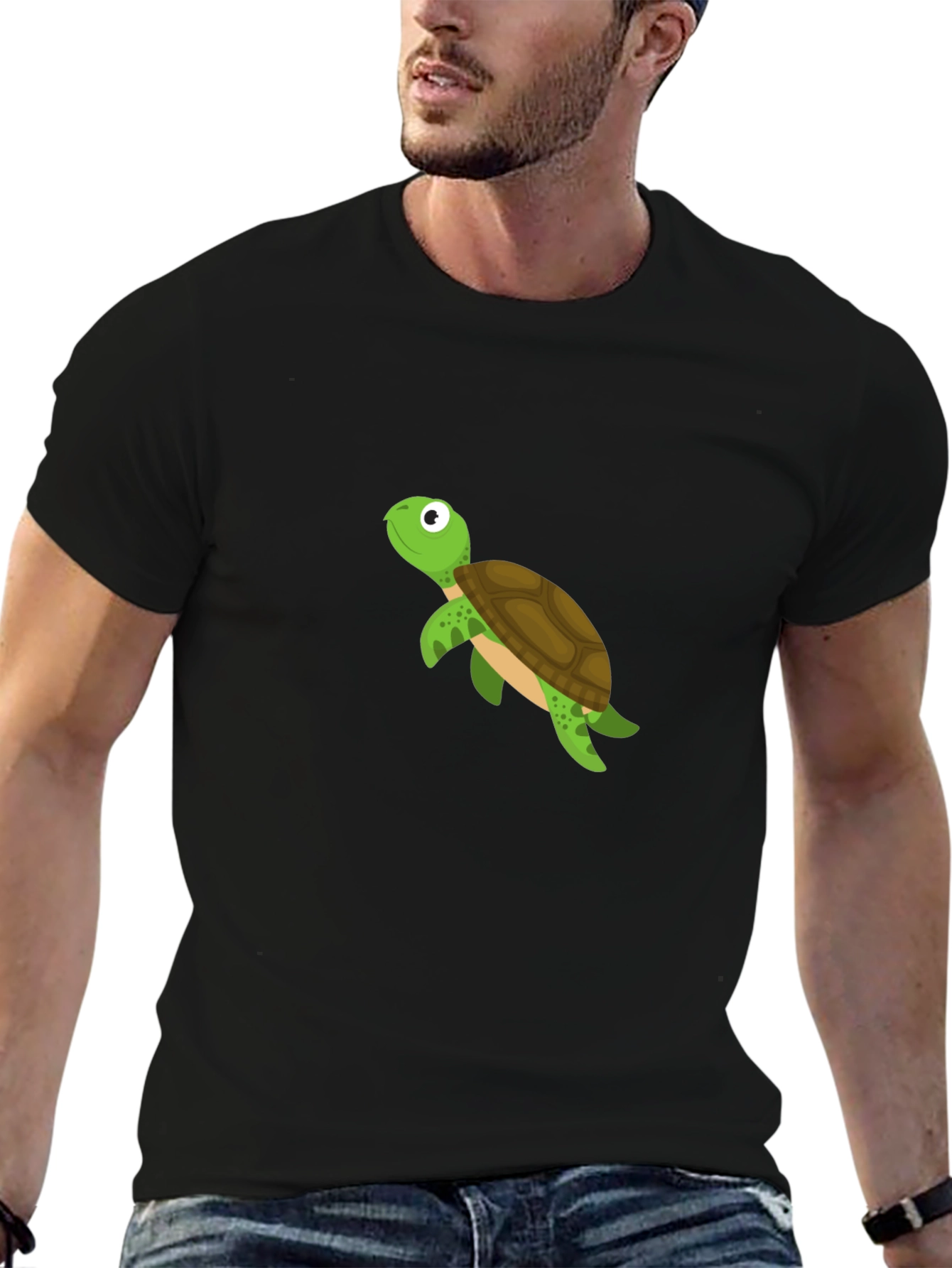 Turtle Graphic Tee - Mens Black T-Shirt