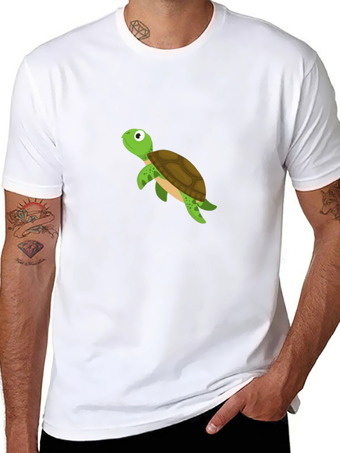 Turtle Graphic Tee - Mens Black T-Shirt