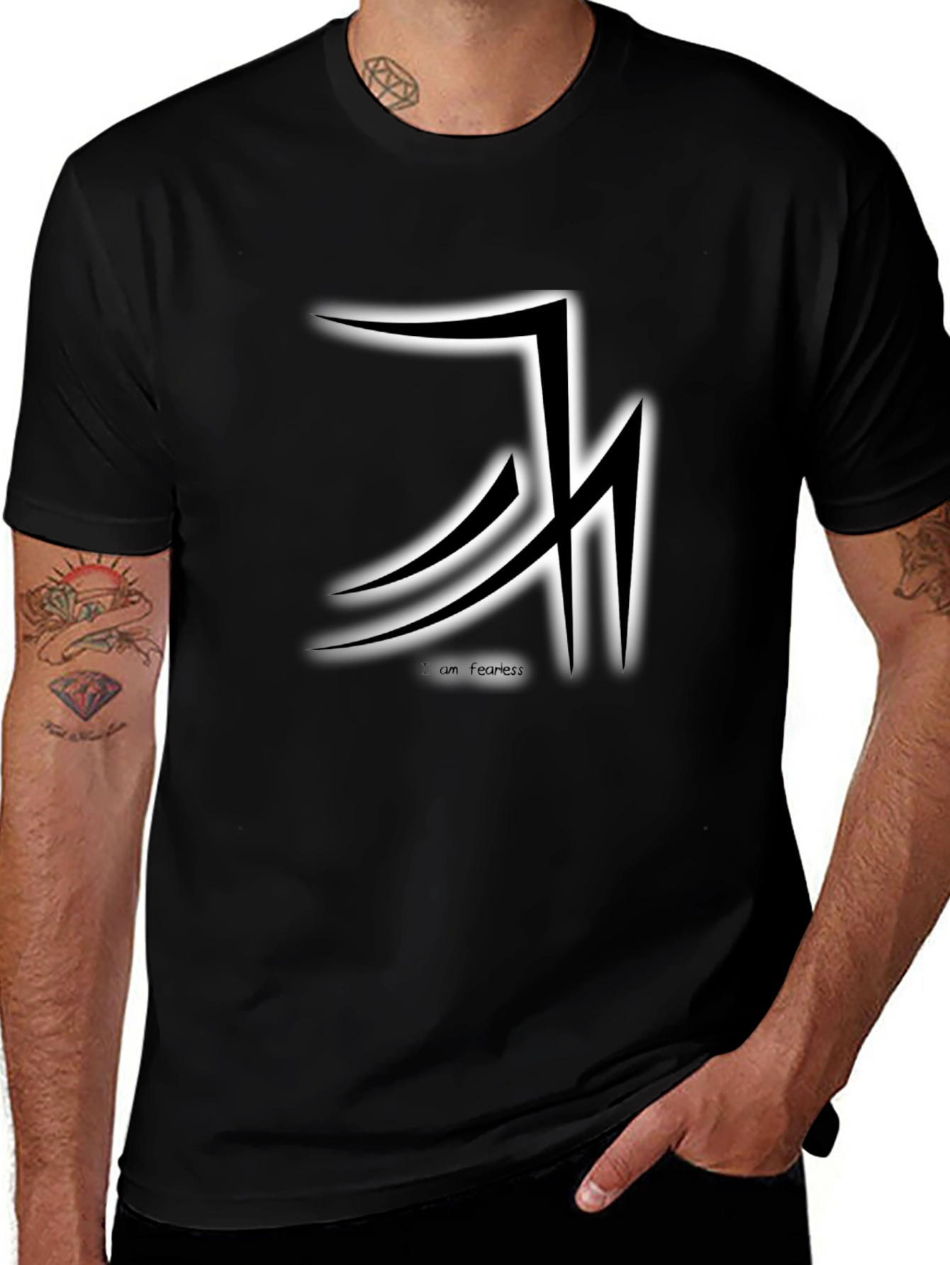 Fearless Graphic Tee - Stylish Black Cotton T-Shirt