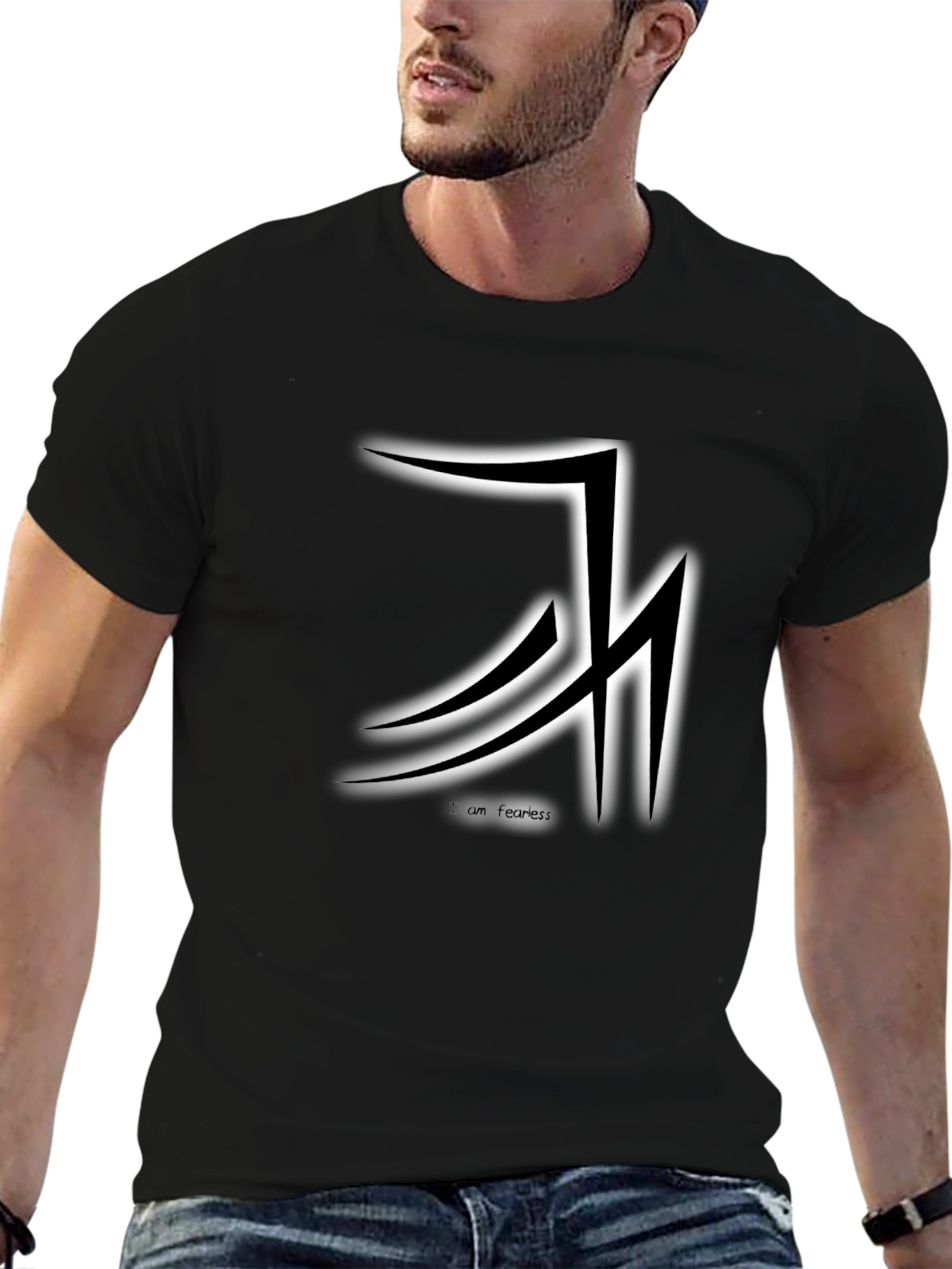 Fearless Graphic Tee - Stylish Black Cotton T-Shirt