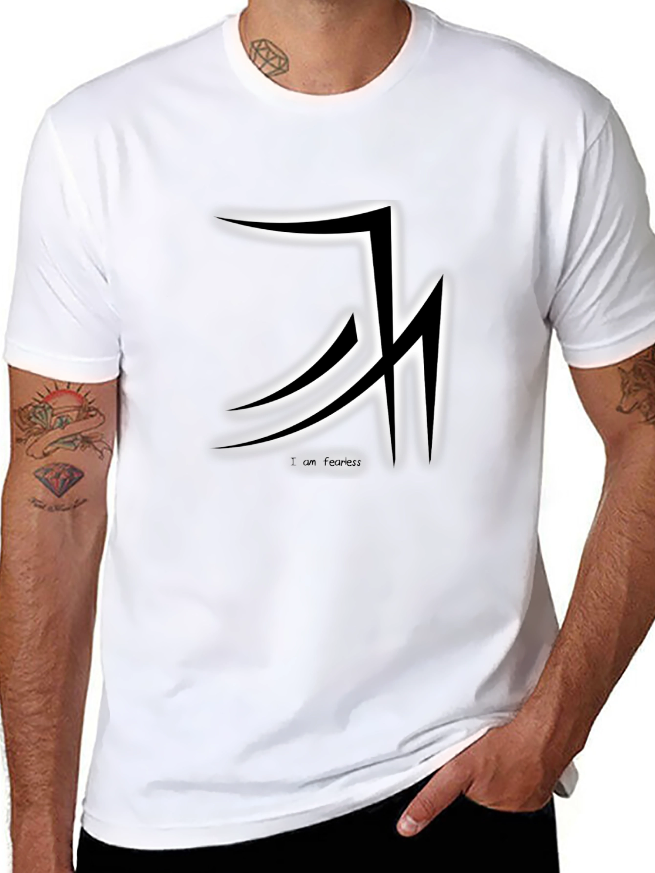 Fearless Graphic Tee - Stylish Black Cotton T-Shirt