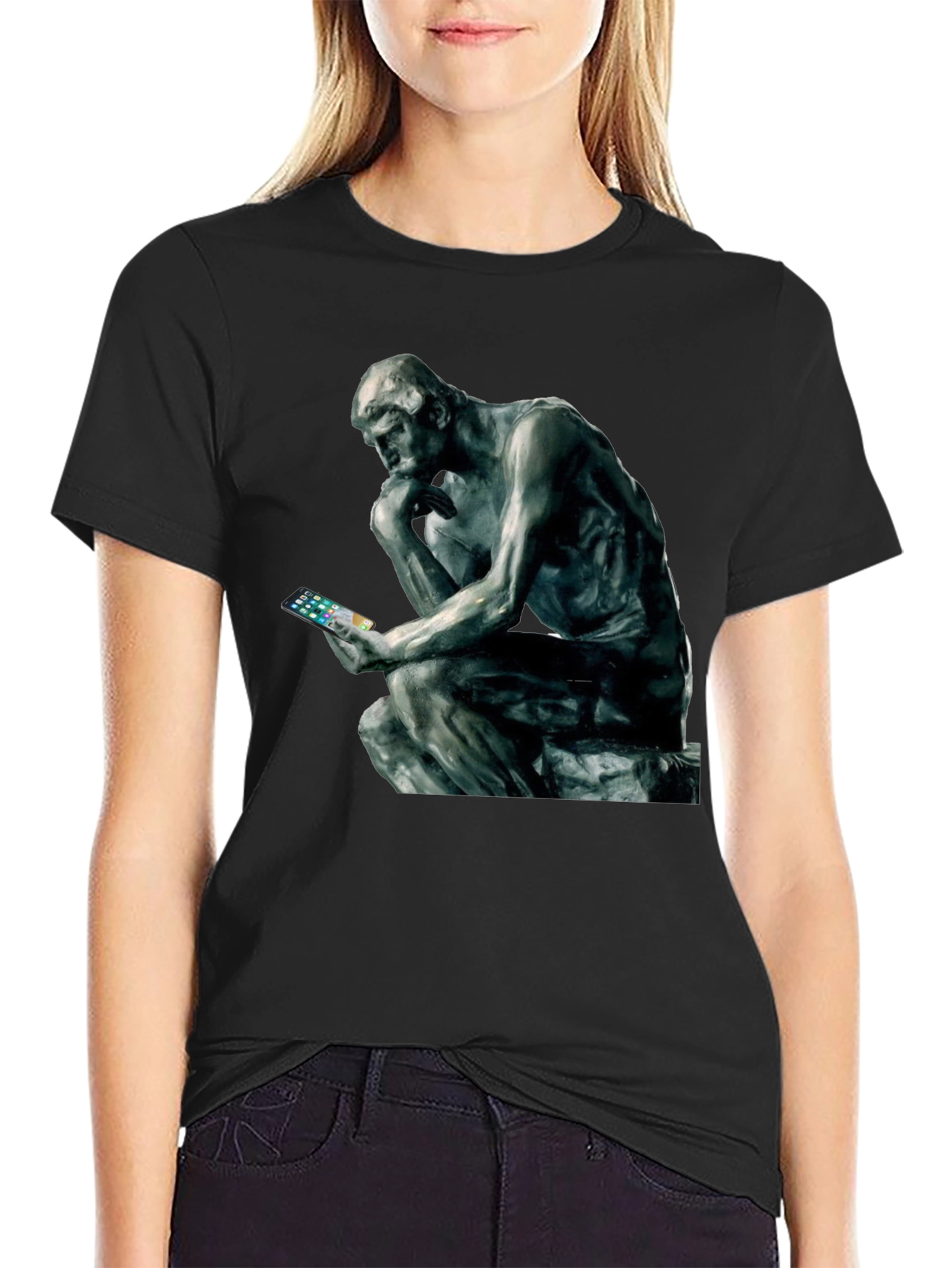 The Thinker T-Shirt - Philosophy Meets Modern Tech