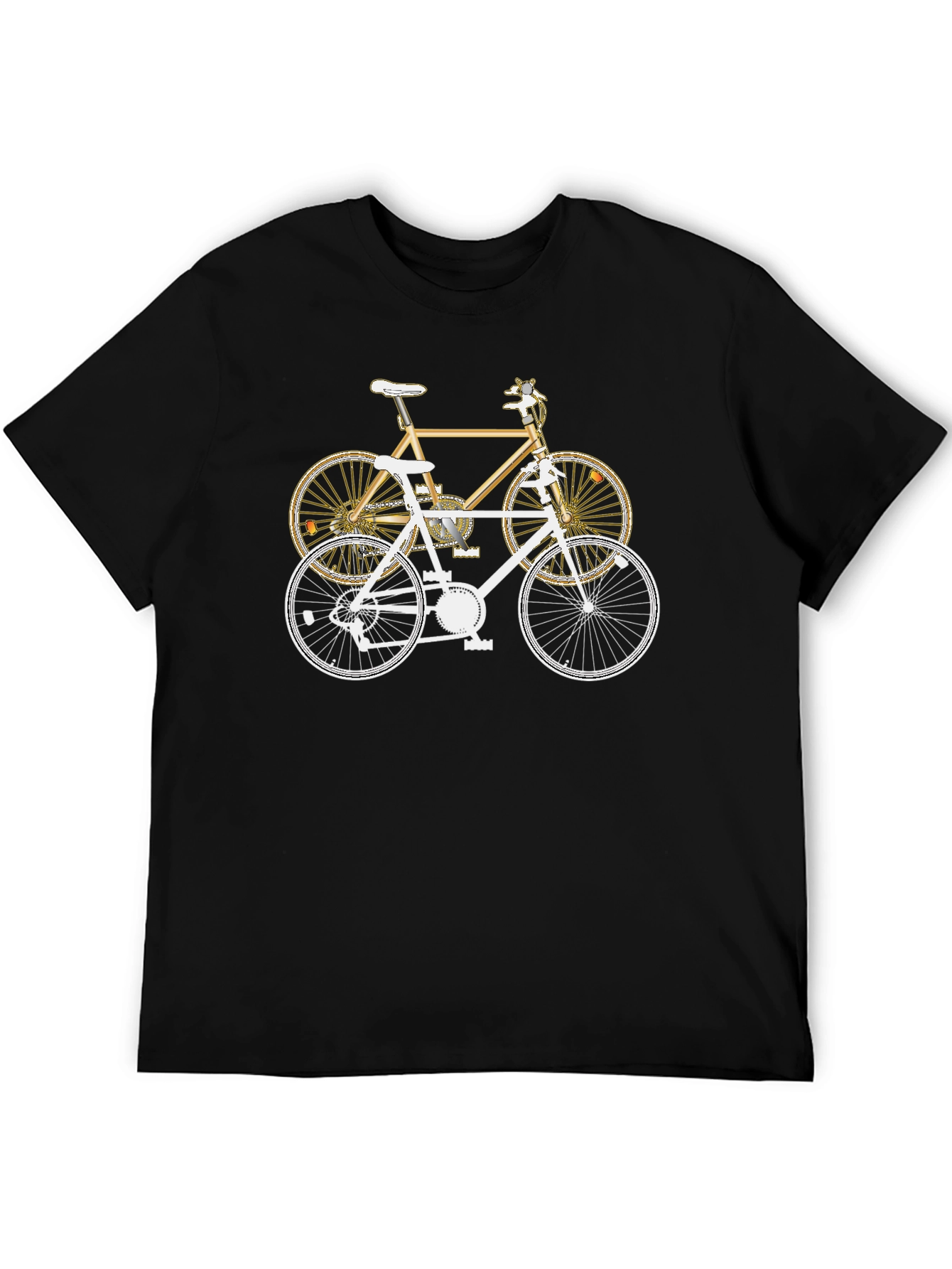 Two Bikes Graphic T-Shirt | Stylish Bicycle Tee
