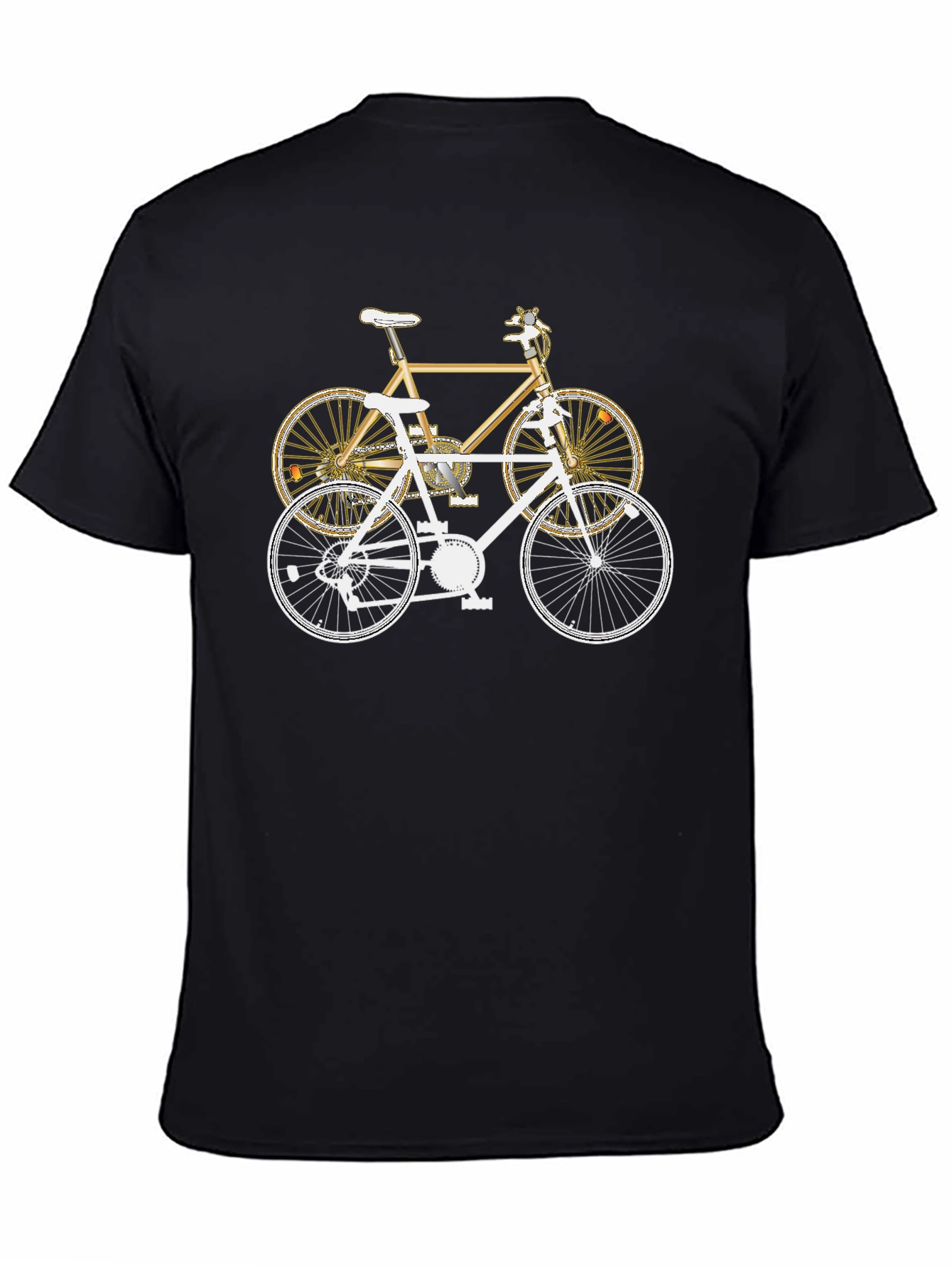Two Bikes Graphic T-Shirt | Stylish Bicycle Tee