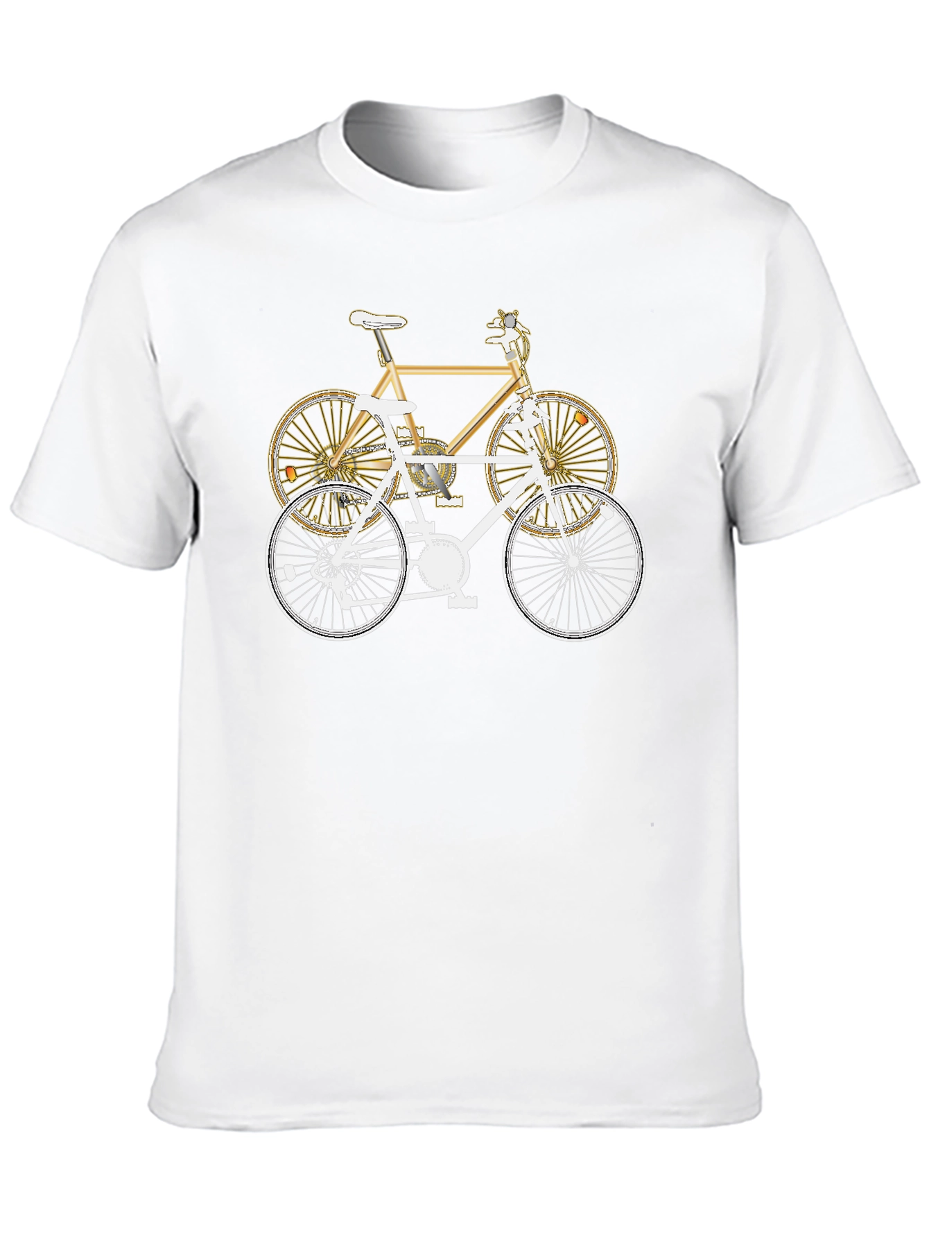 Two Bikes Graphic T-Shirt | Stylish Bicycle Tee