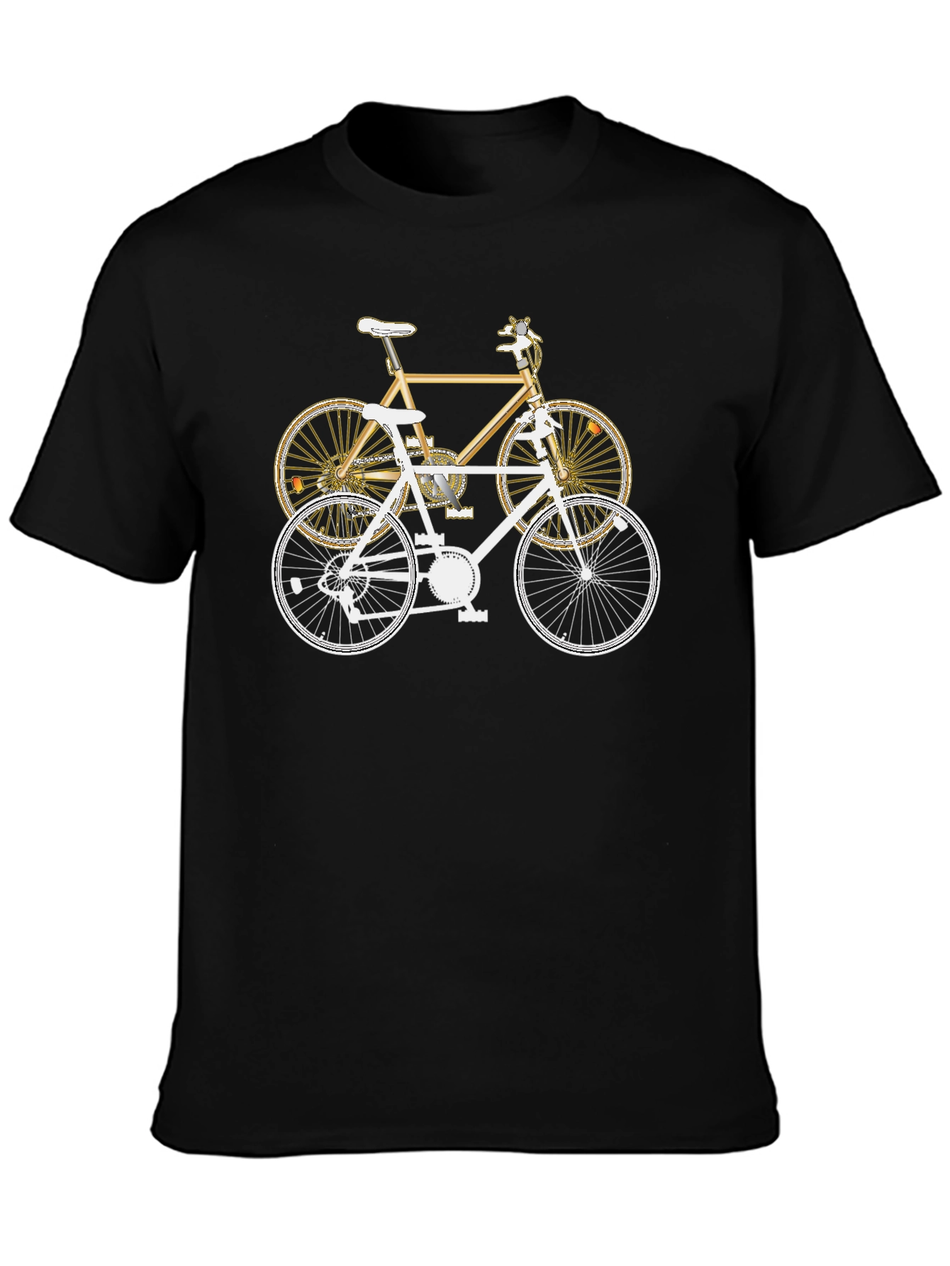 Two Bikes Graphic T-Shirt | Stylish Bicycle Tee