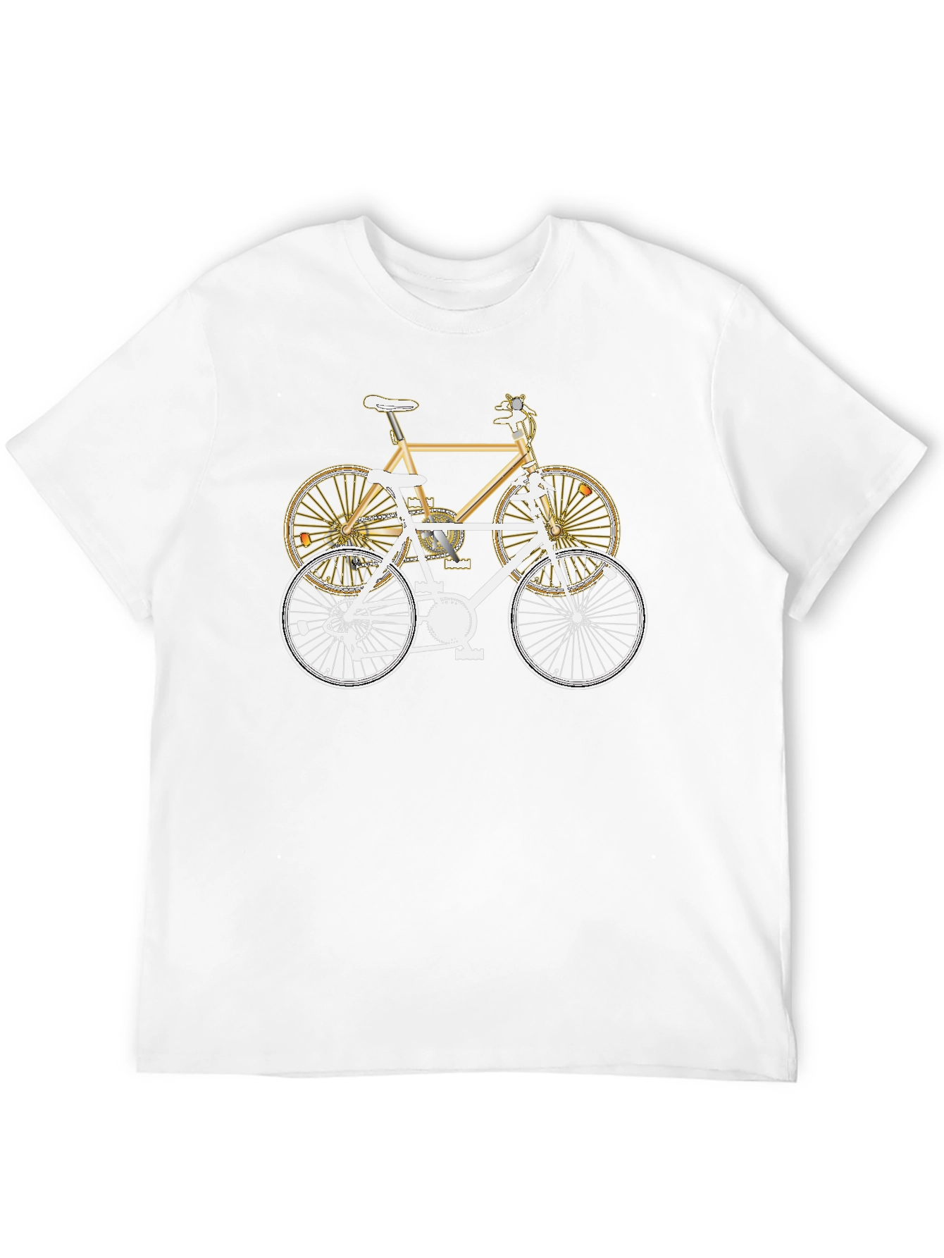 Two Bikes Graphic T-Shirt | Stylish Bicycle Tee
