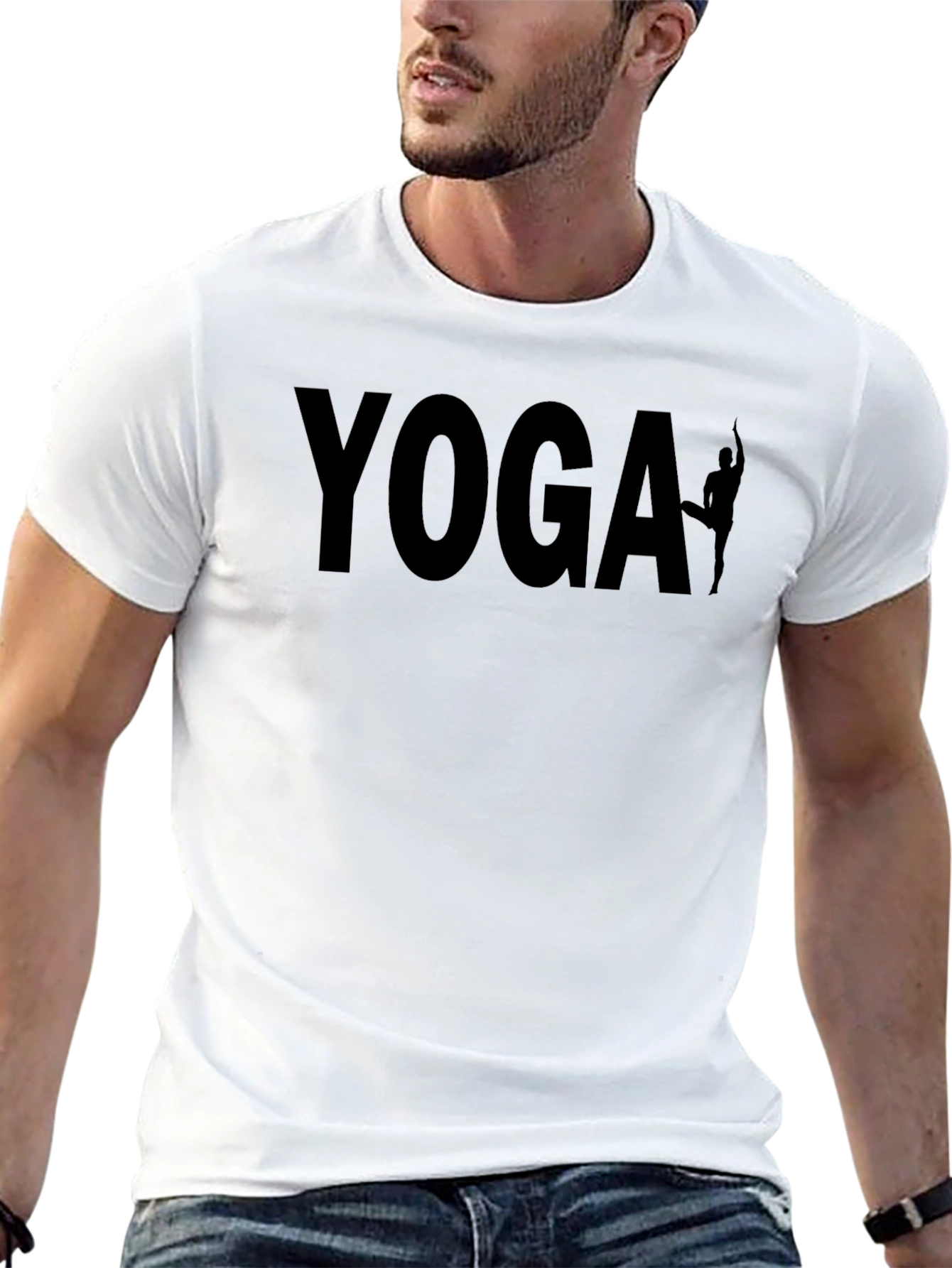 Yoga Graphic Tee - Black T-Shirt for Men